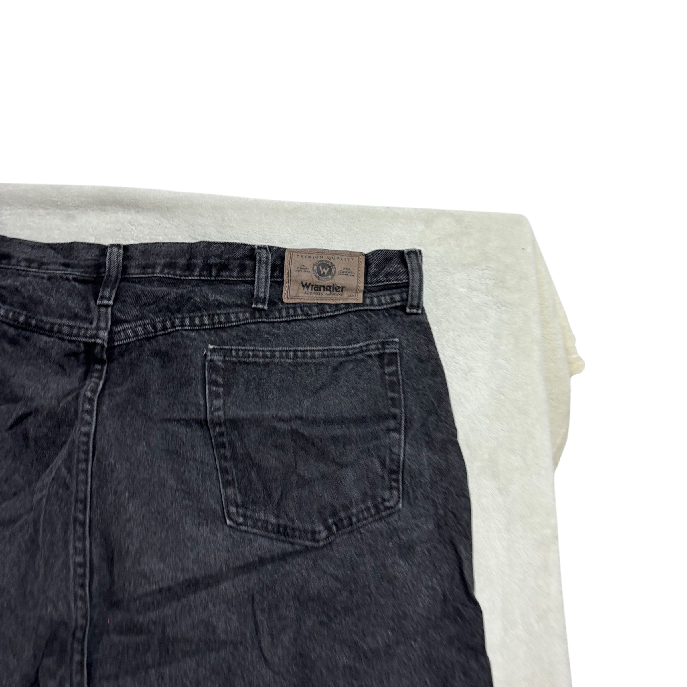 Wrangler Jeans W44 L32 Mens Black Baggy Relaxed Straight Fit Vintage Denim (E)