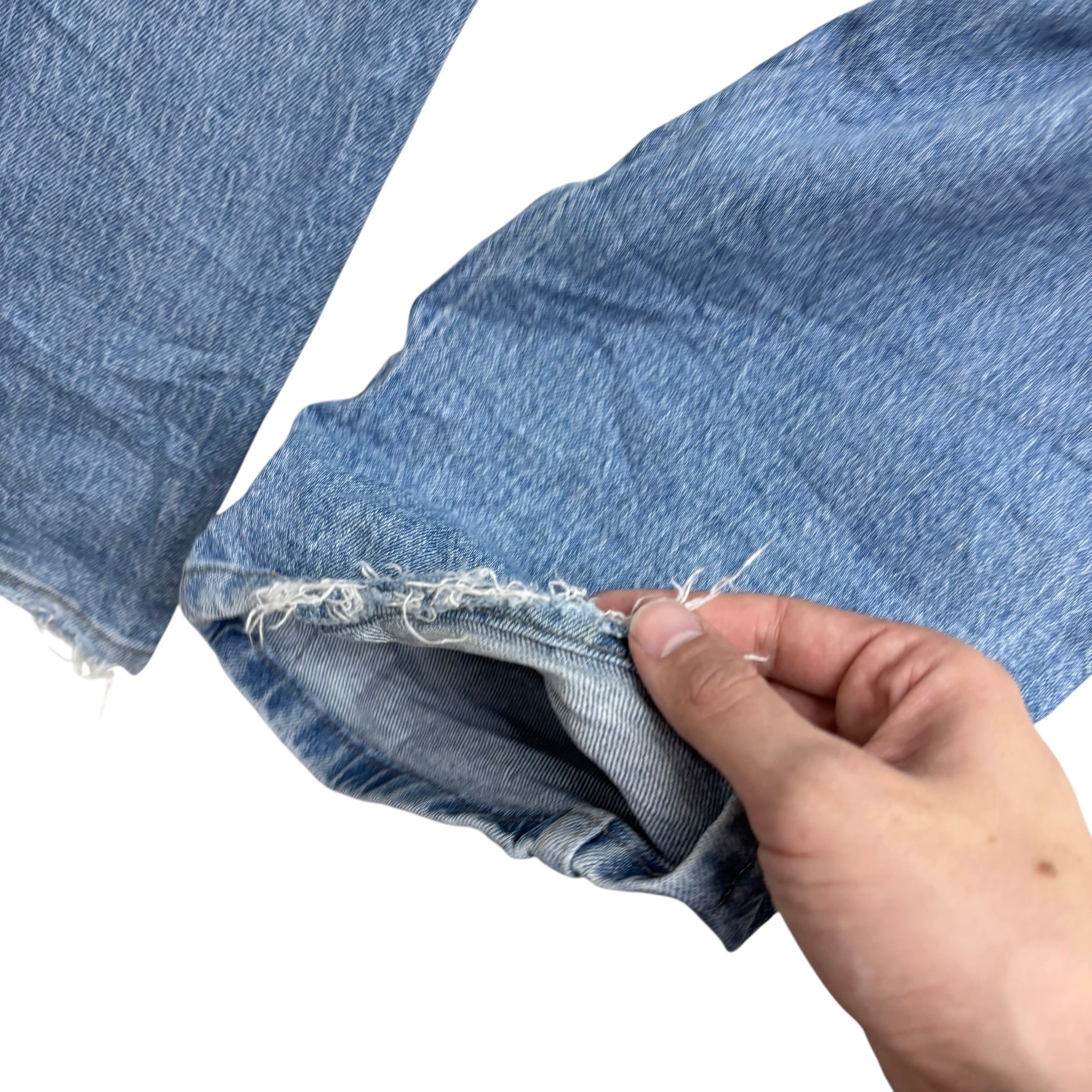 Wrangler Jeans W42 L32 Mens Light Blue Regular Straight Fit Stretch Denim (F)