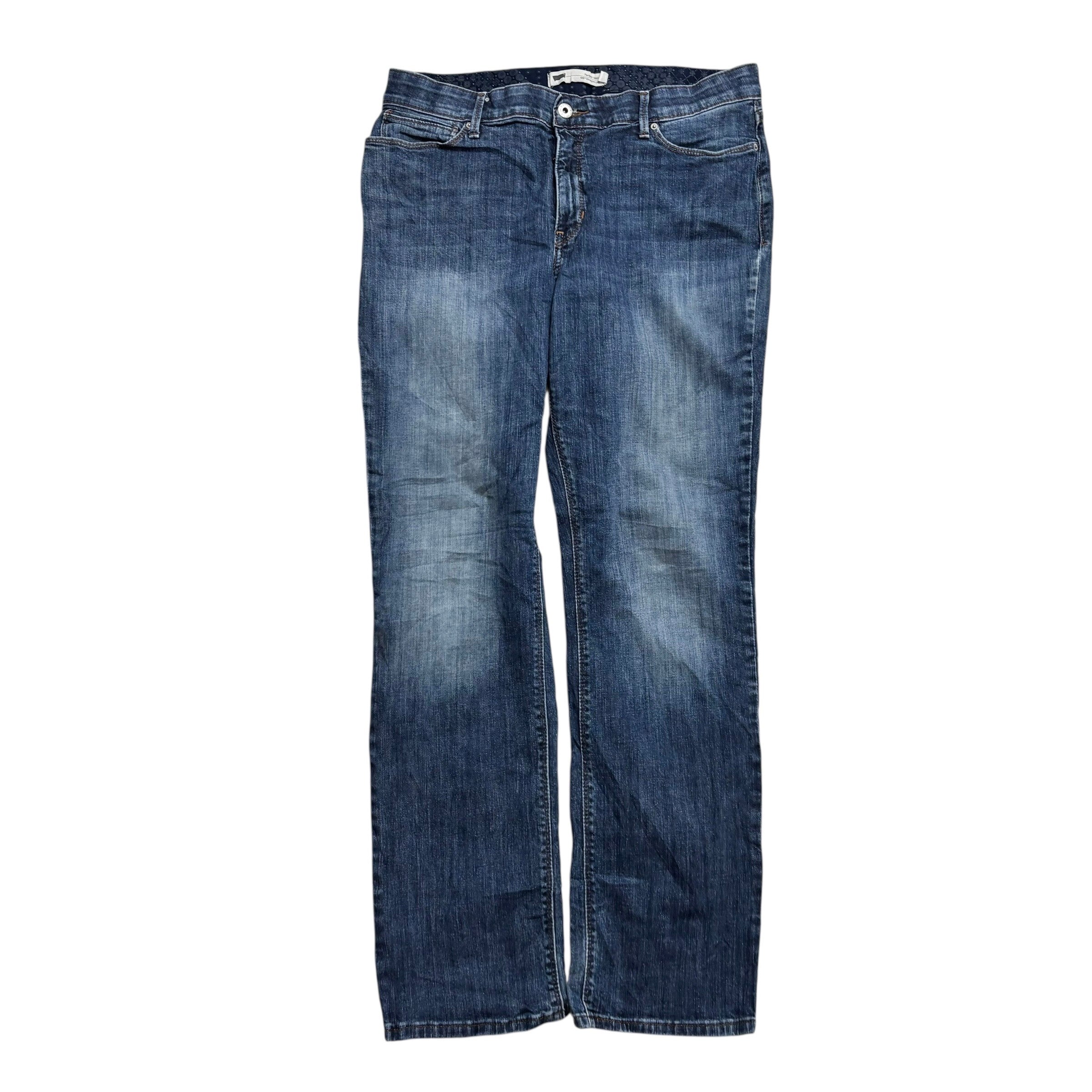 Levis 525 Jeans W33 L32 Womens Regular Straight Mid Blue Stretch Denim (E)