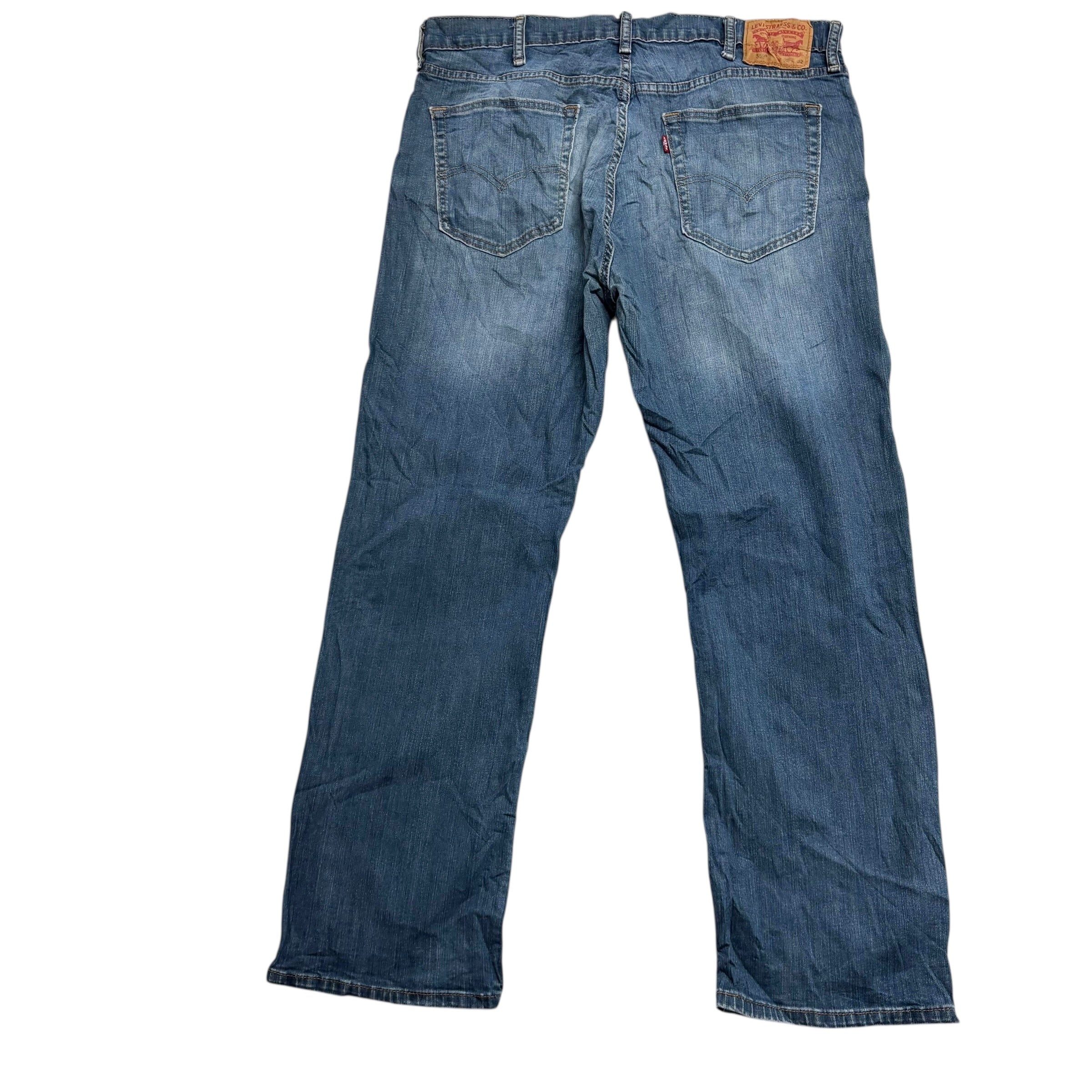 Levis 559 Jeans W38 L30 Mens Mid Blue Baggy Relaxed Straight Stretch Denim (E)
