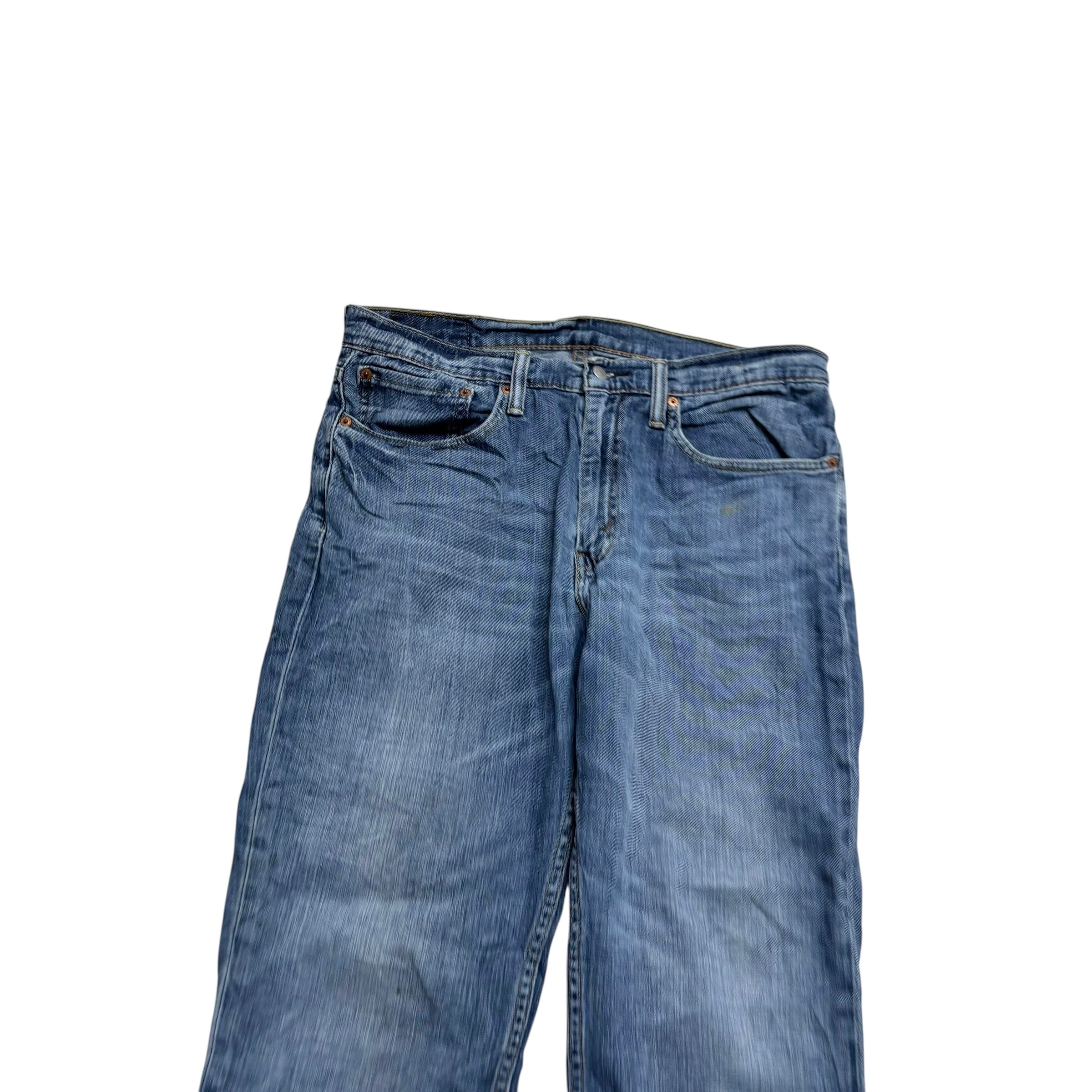 Levis 514 Jeans W34 L30 Mens Mid Blue Regular Straight Fit Stretch Denim (F)