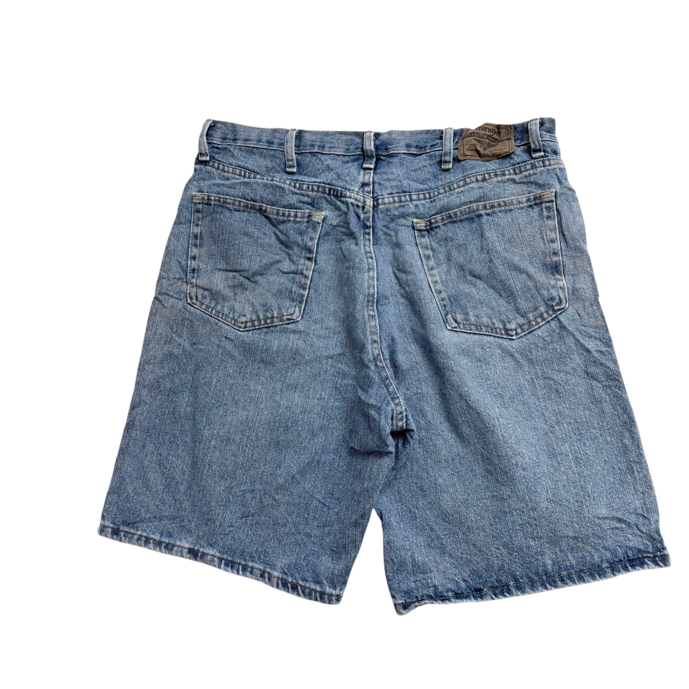 Wrangler Baggy Jorts W36 Mens Denim Shorts Mid Blue Relaxed Fit