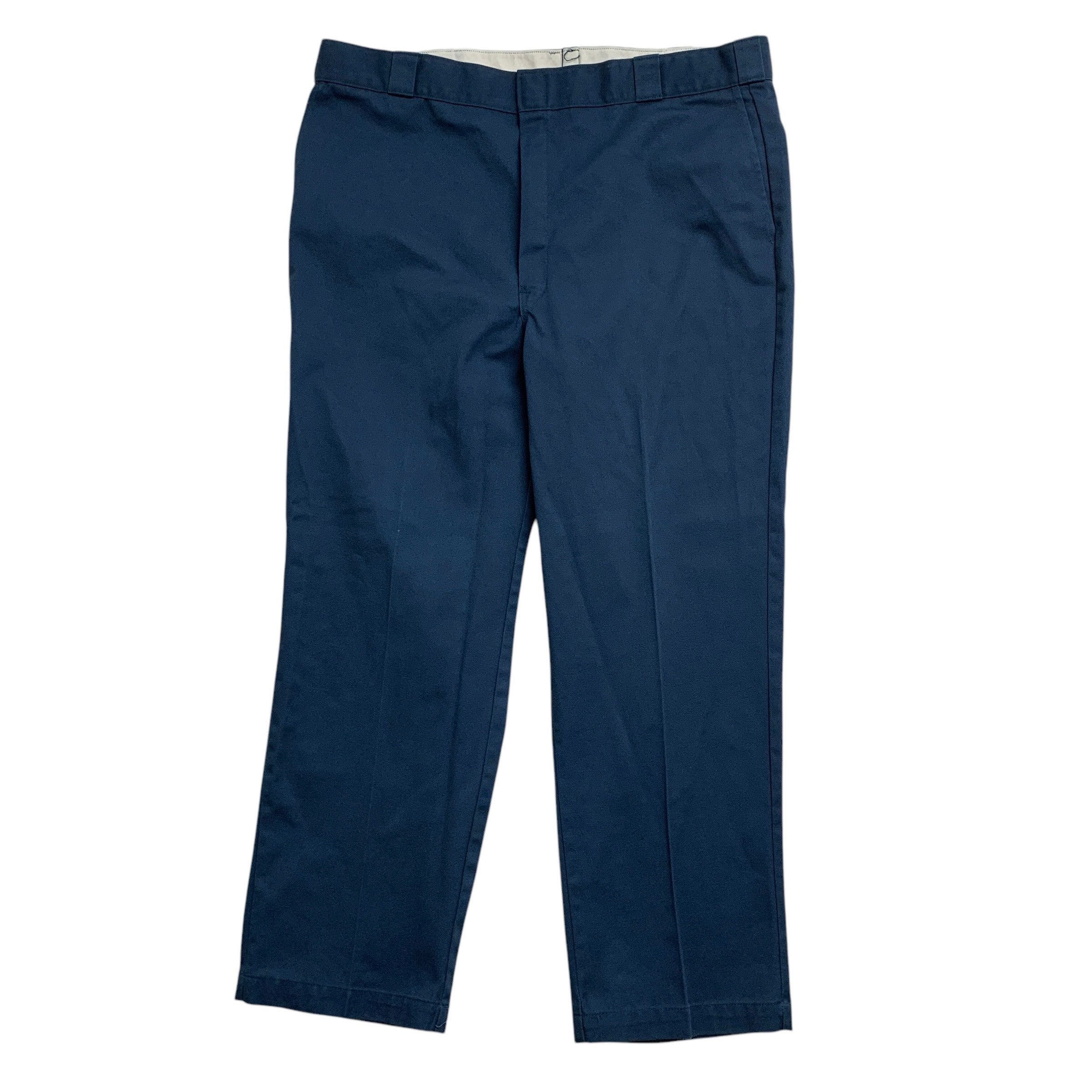 Dickies 874 Trousers W42 L30 Mens Blue Pants Original Straight Fit (E)