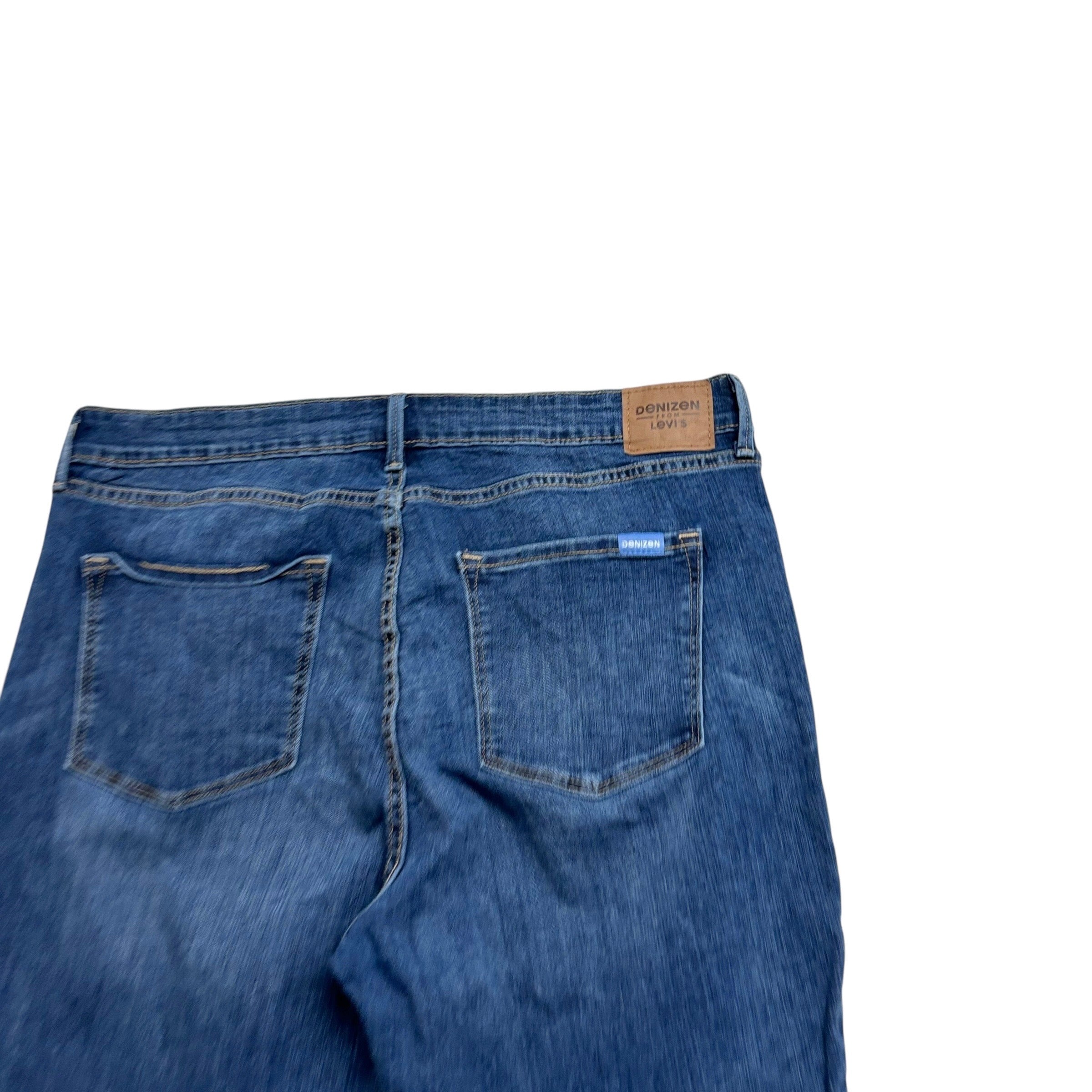 Levis Denizen Jeans W34 L29 Womens Skinny Fit Mid Blue Stretch Denim (E)