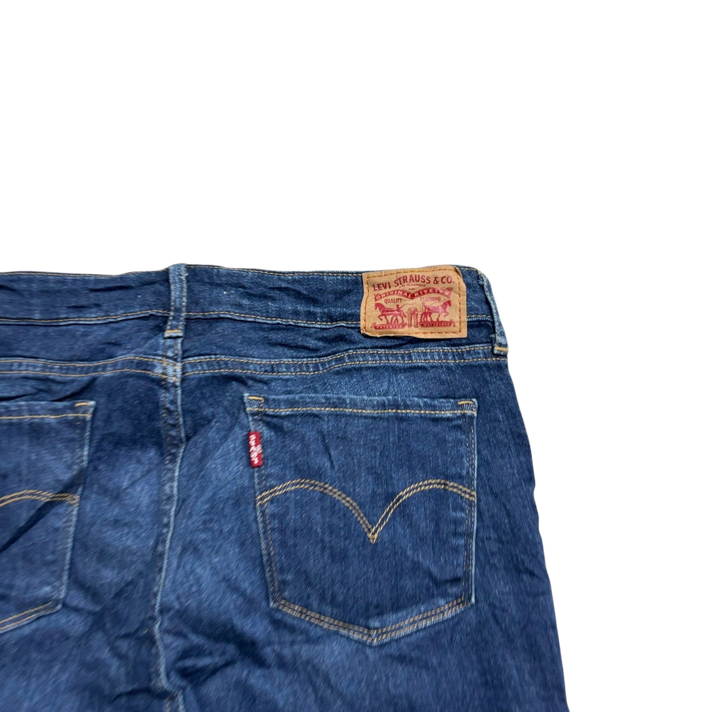 Levis 711 Jeans W29 L27 Womens Skinny Fit Dark Blue Stretch Denim (E)