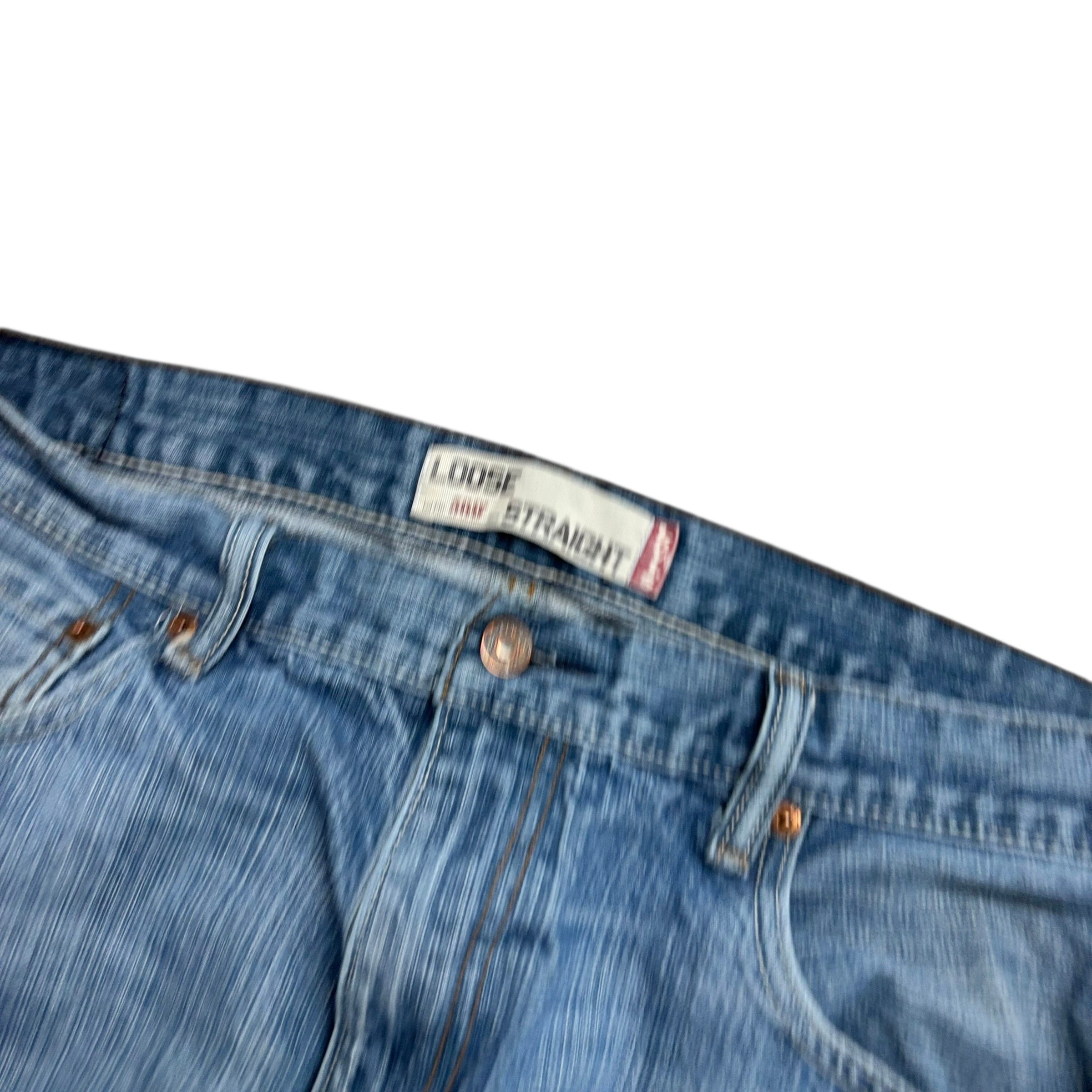 Levis 569 Jeans W36 L30 Mens Mid Blue Baggy Relaxed Straight Vintage Denim (F)