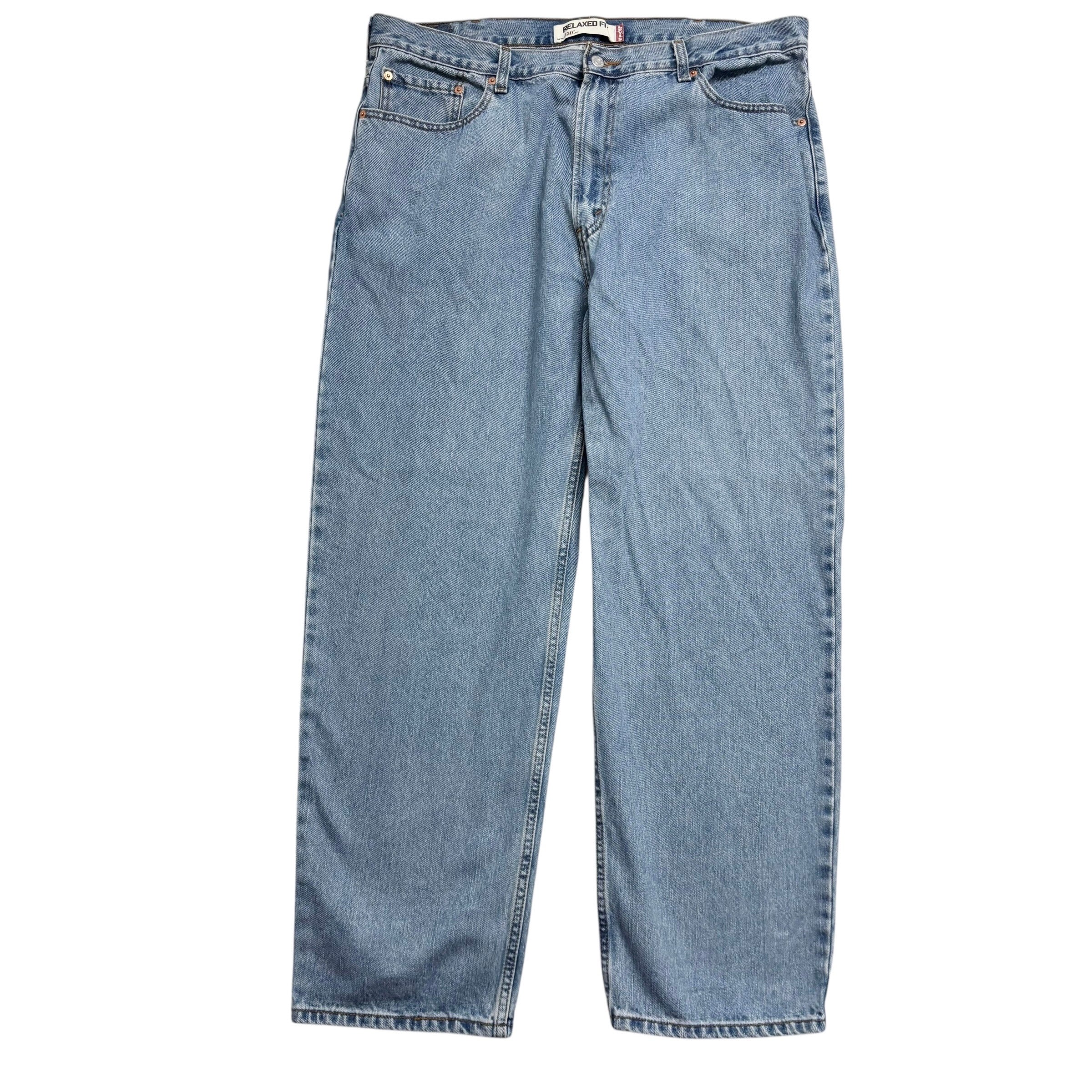 Levis 550 Jeans W40 L31 Mens Light Blue Baggy Relaxed Straight Vintage Denim (E)