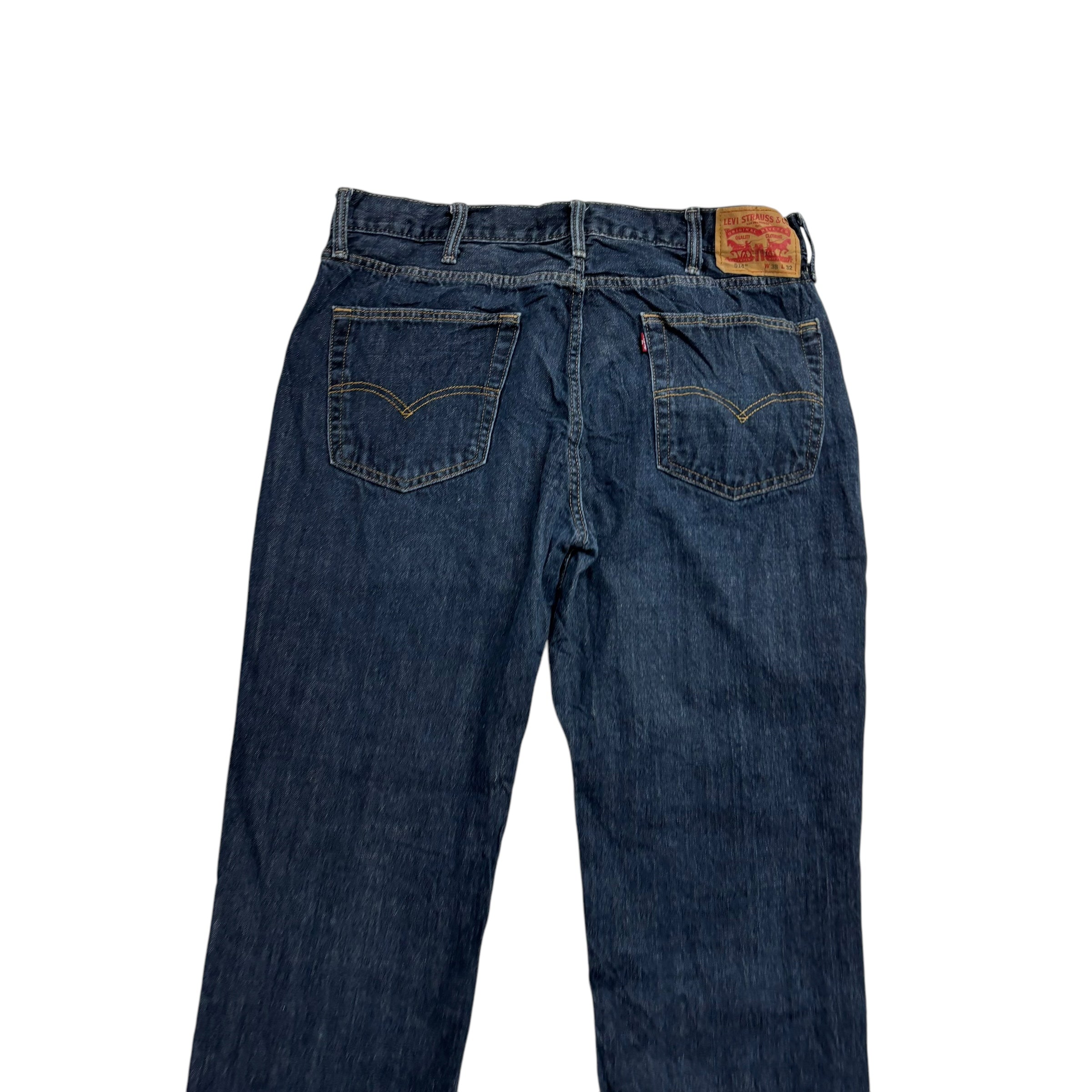 Levis 514 Jeans W36 L31 Mens Dark Blue Regular Straight Fit Denim (E)
