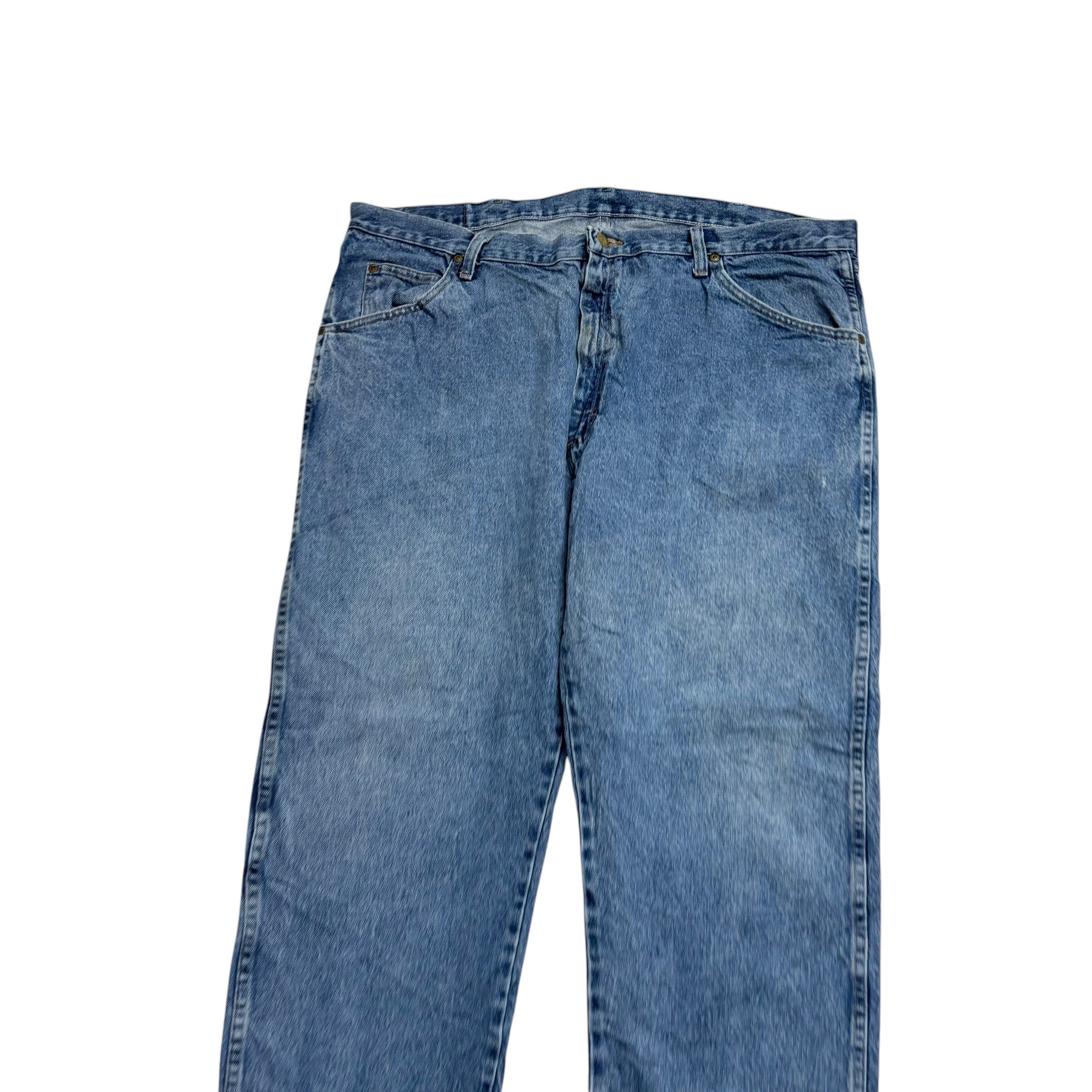 Wrangler Jeans W42 L30 Mens Light Blue Regular Straight Fit Denim