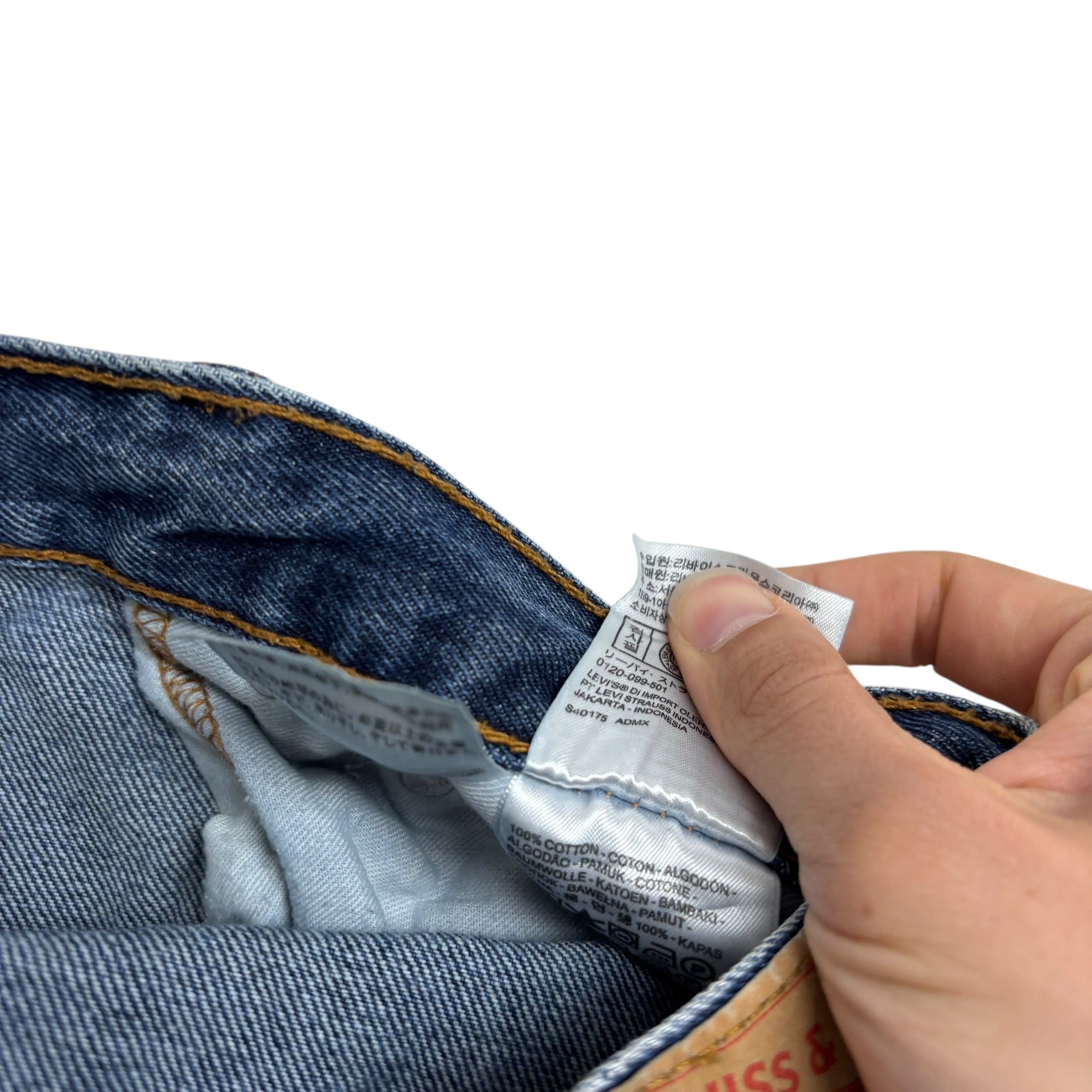 Levis 550 Jeans W40 L32 Mens Mid Blue Baggy Relaxed Straight Fit Denim (E)