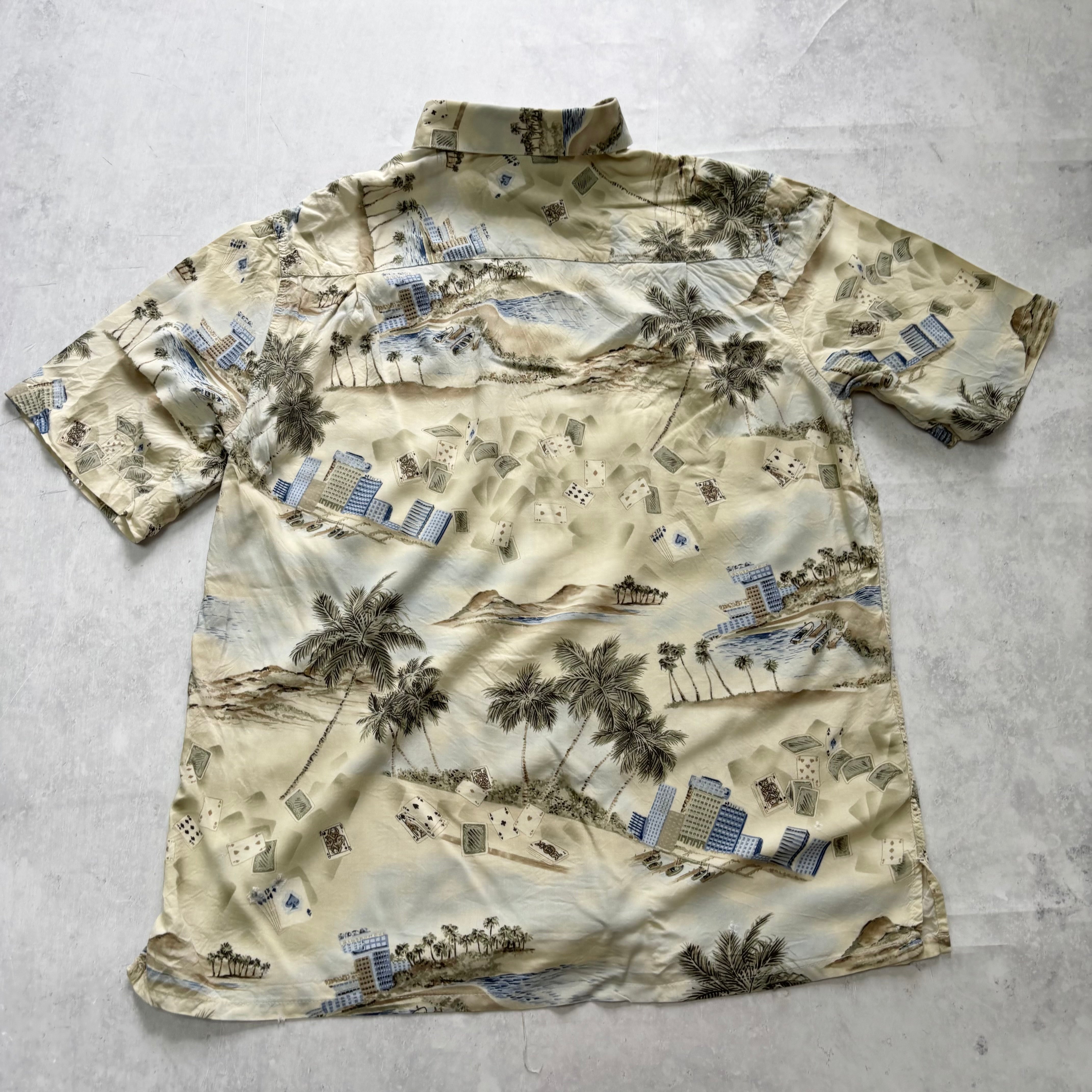 Vintage Hawaiian Shirt Mens Medium Floral Aloha Short Sleeve Rayon (F)