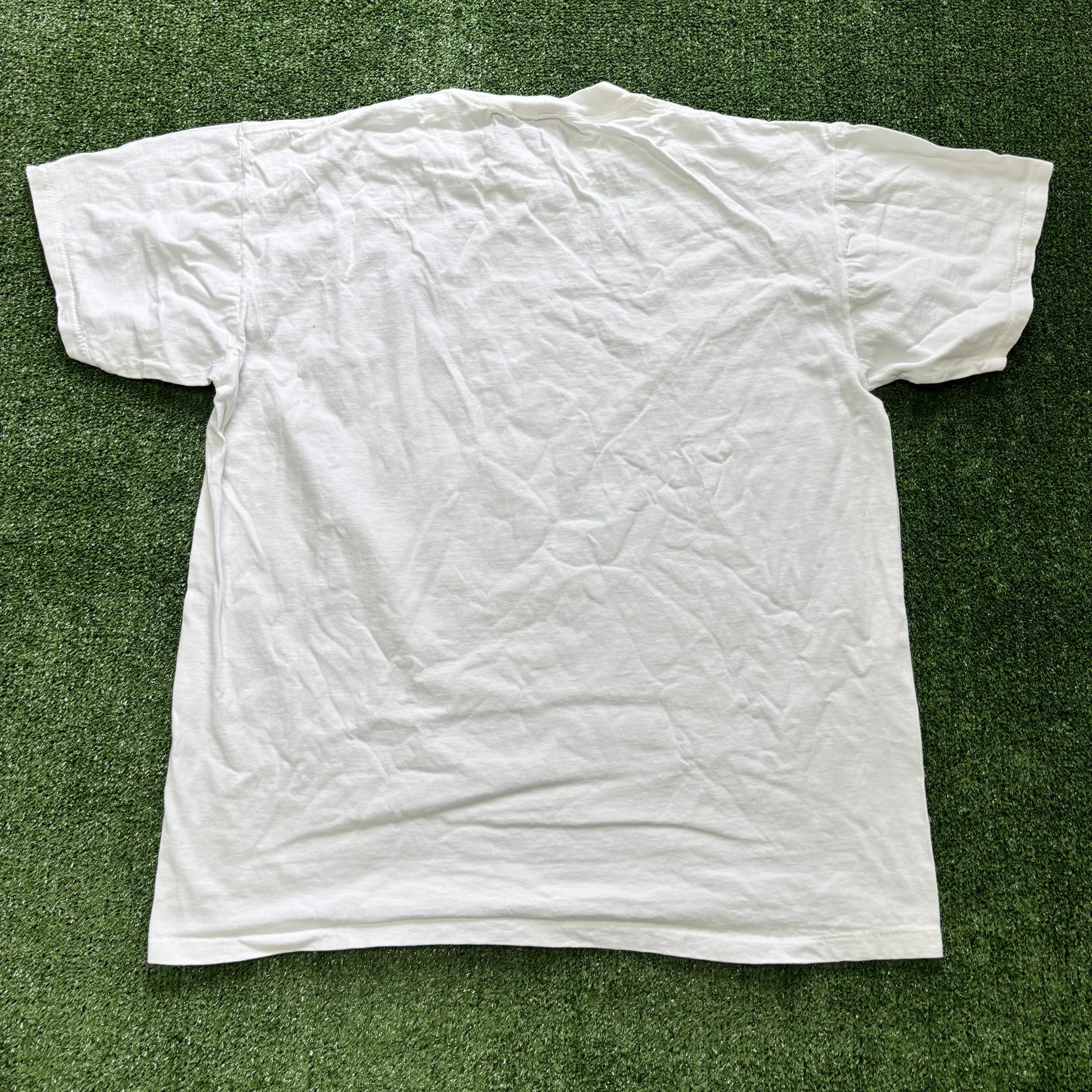 Vintage T Shirt Mens XL White Single Stitch Graphic Print 90s USA (E)