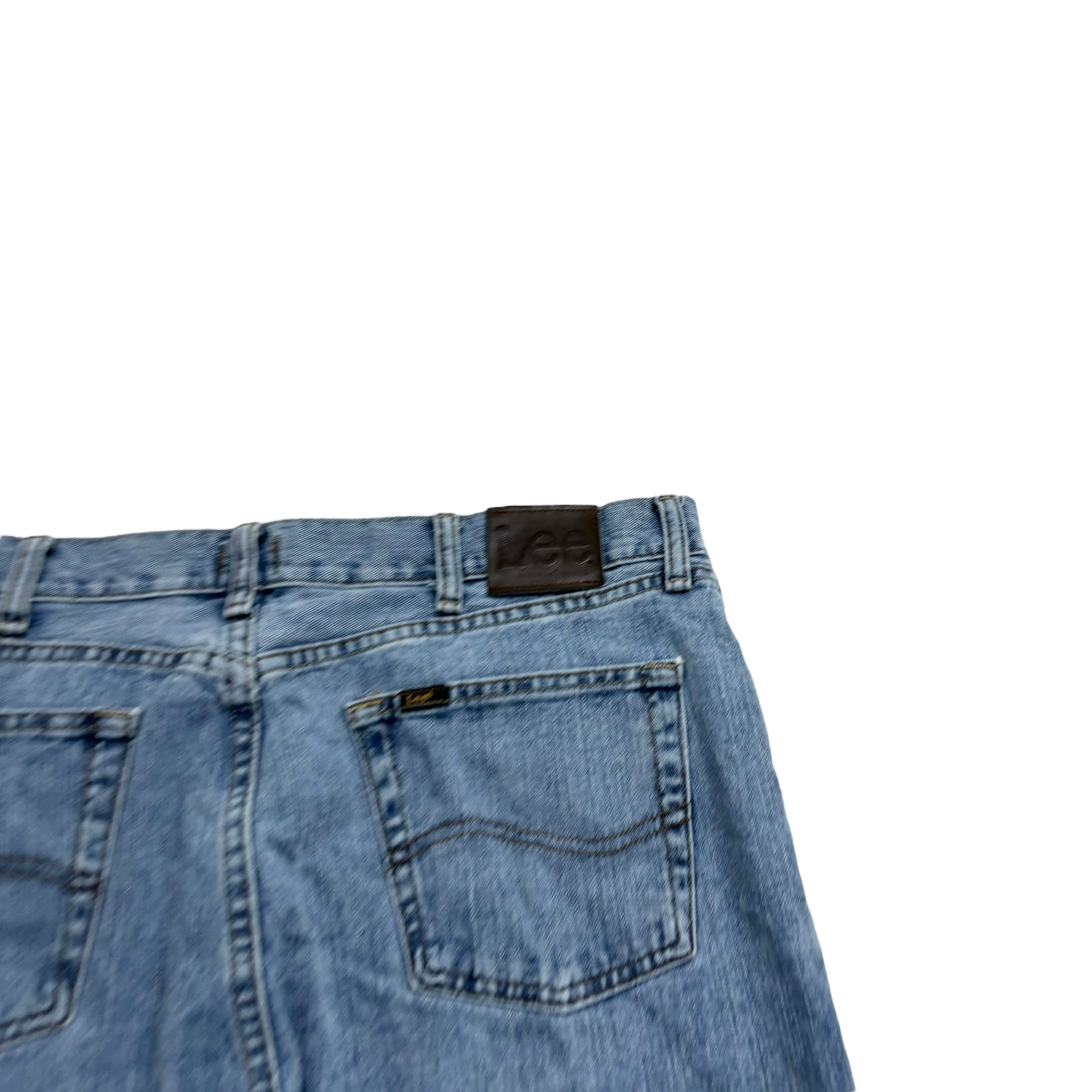 Lee Jeans W38 L32 Mens Light Blue Baggy Relaxed Straight Fit Denim