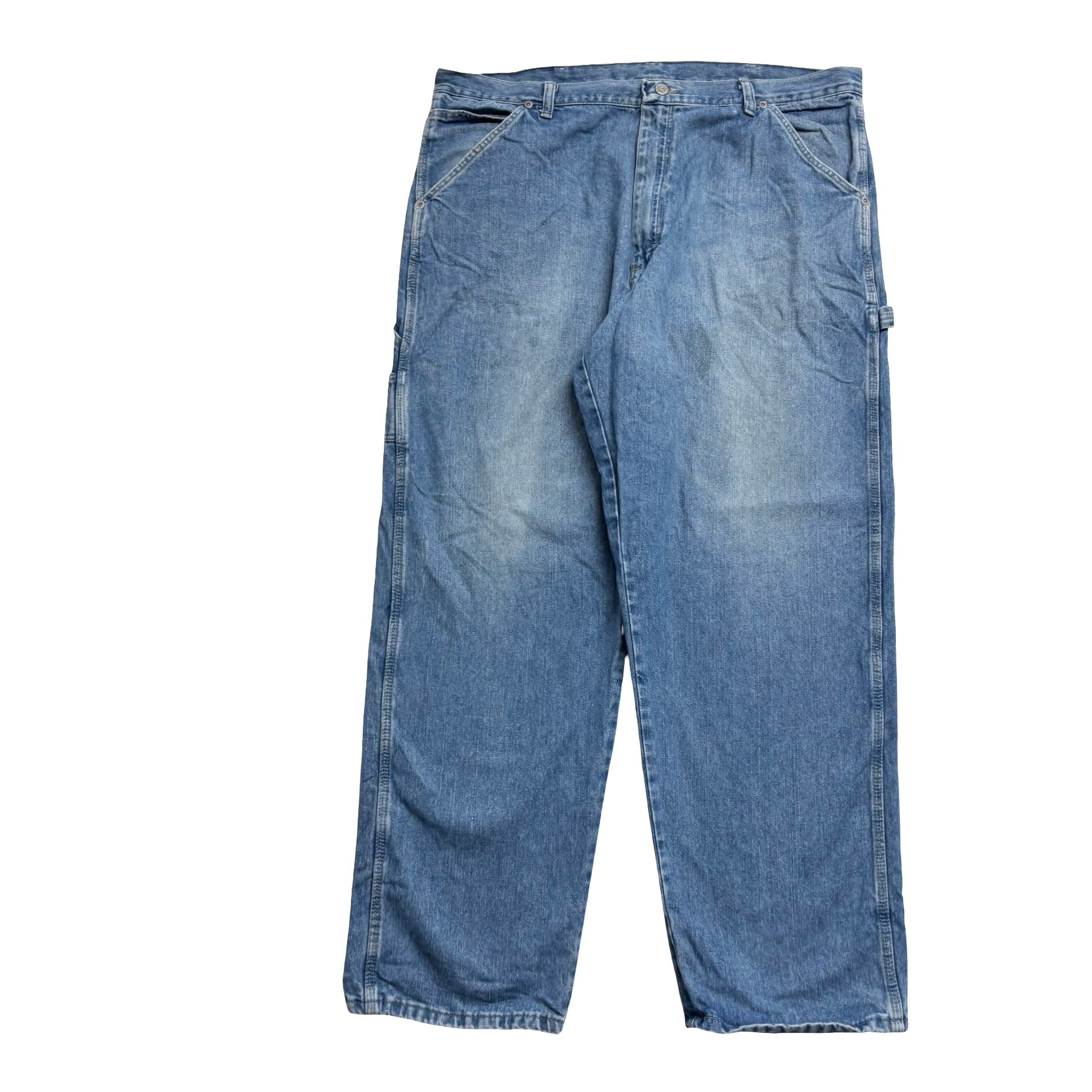 Wrangler Carpenter Jeans W38 L30 Mens Light Blue Relaxed Fit Vintage Denim