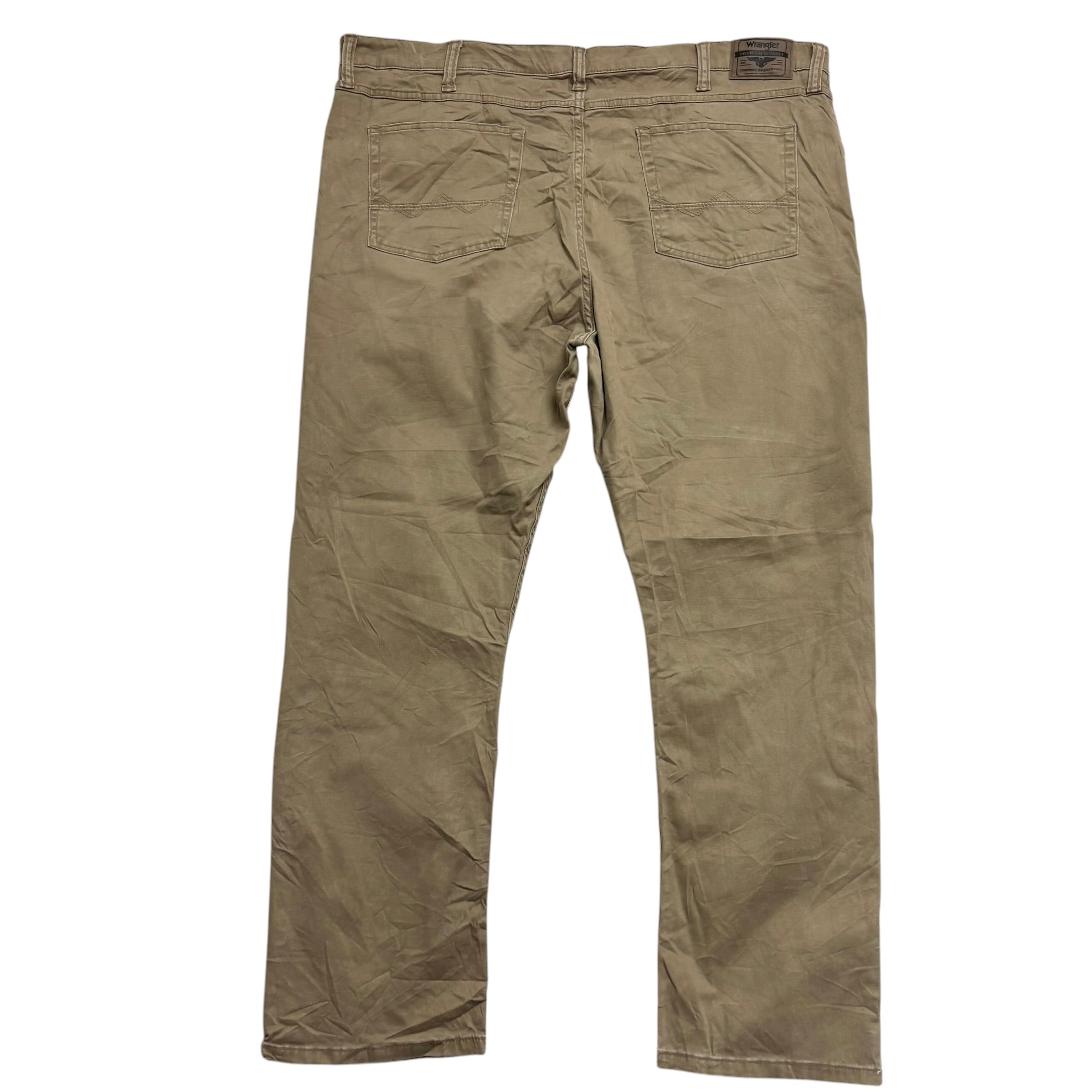 Wrangler Trousers W42 L30 Mens Tan Slim Straight Fit Pants