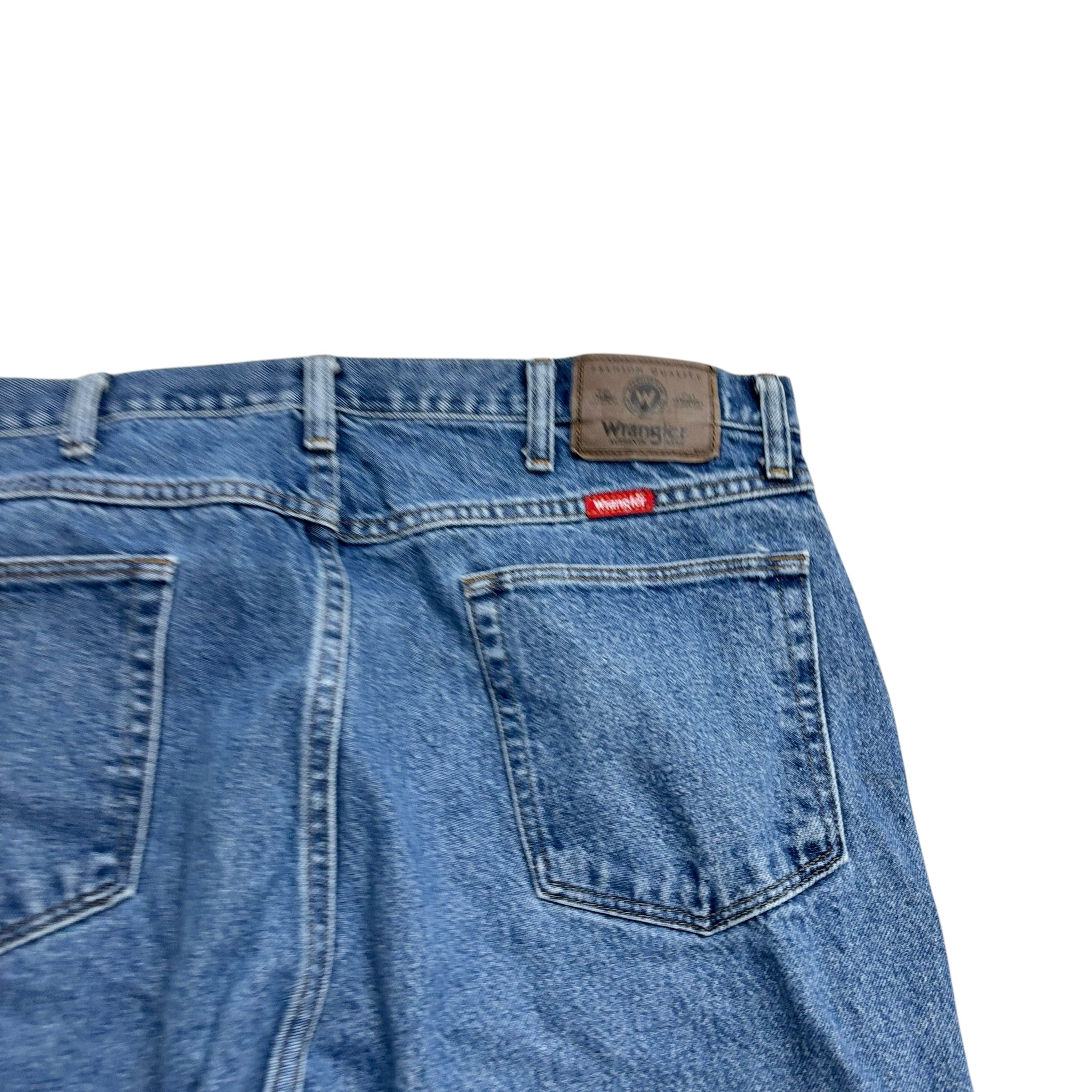 Wrangler Jeans W38 L32 Mens Mid Blue Regular Straight Fit Vintage Denim (E)