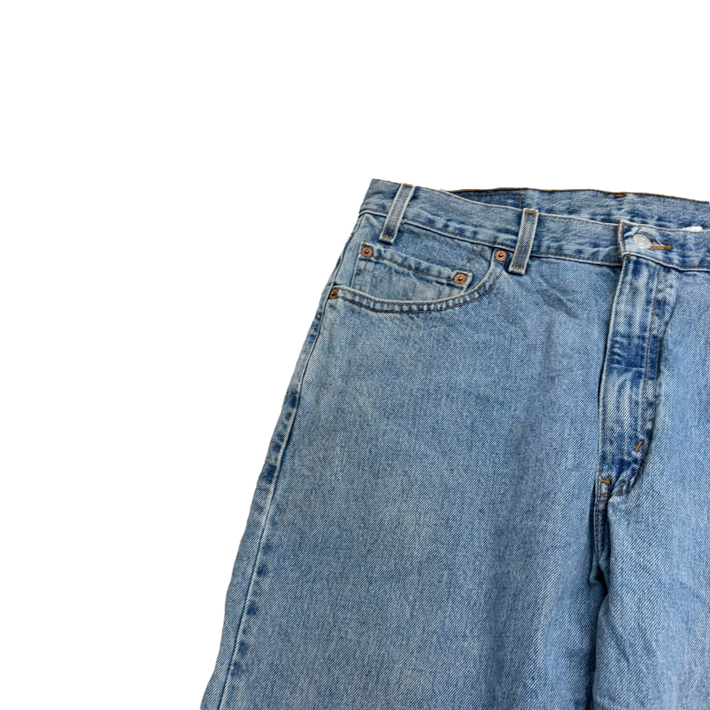 Levis 505 Jeans W36 L30 Mens Light Blue Regular Straight Fit Vintage Denim