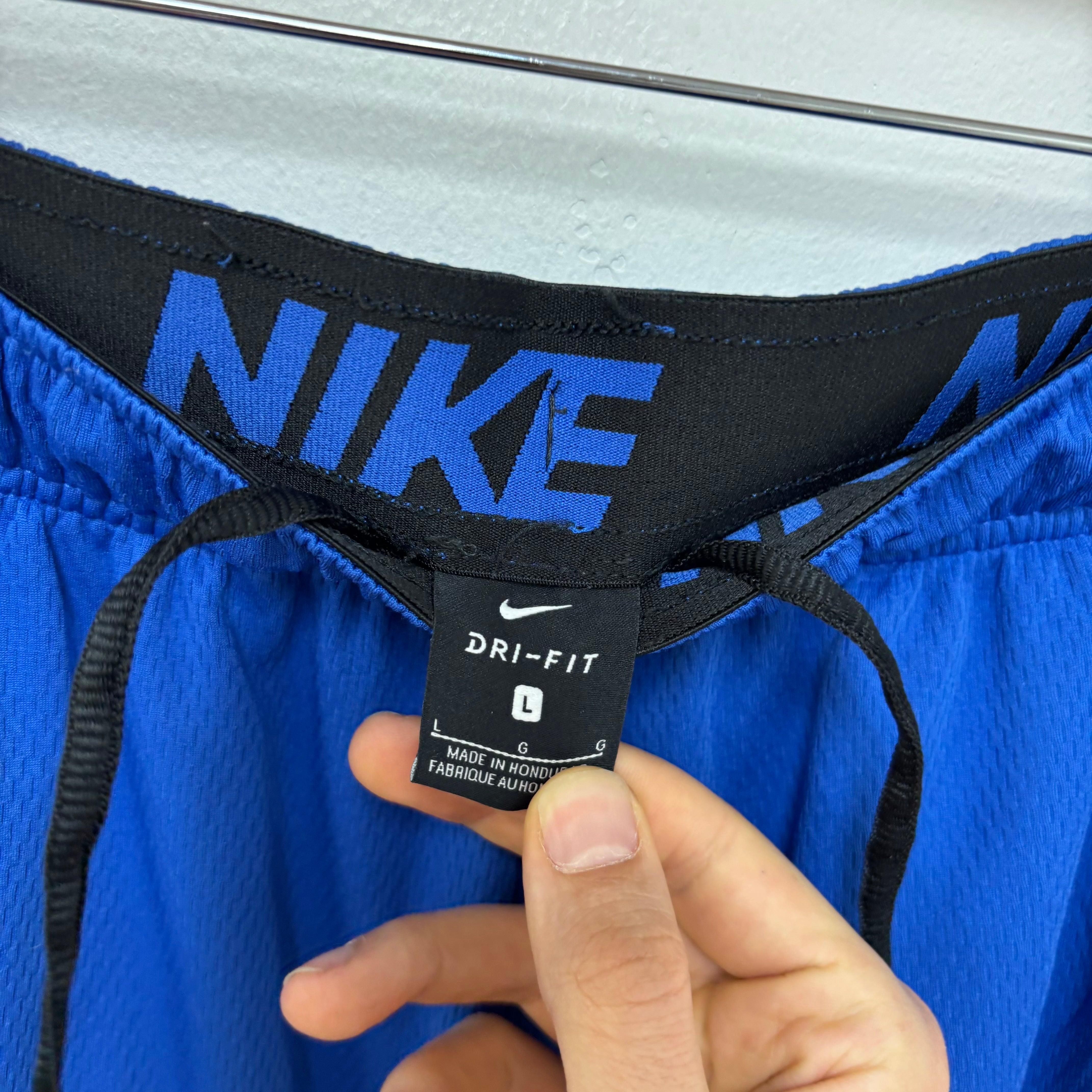 Nike Shorts Mens Large Blue Dri Fit Running Sports Gym Athletic Pockets (E)