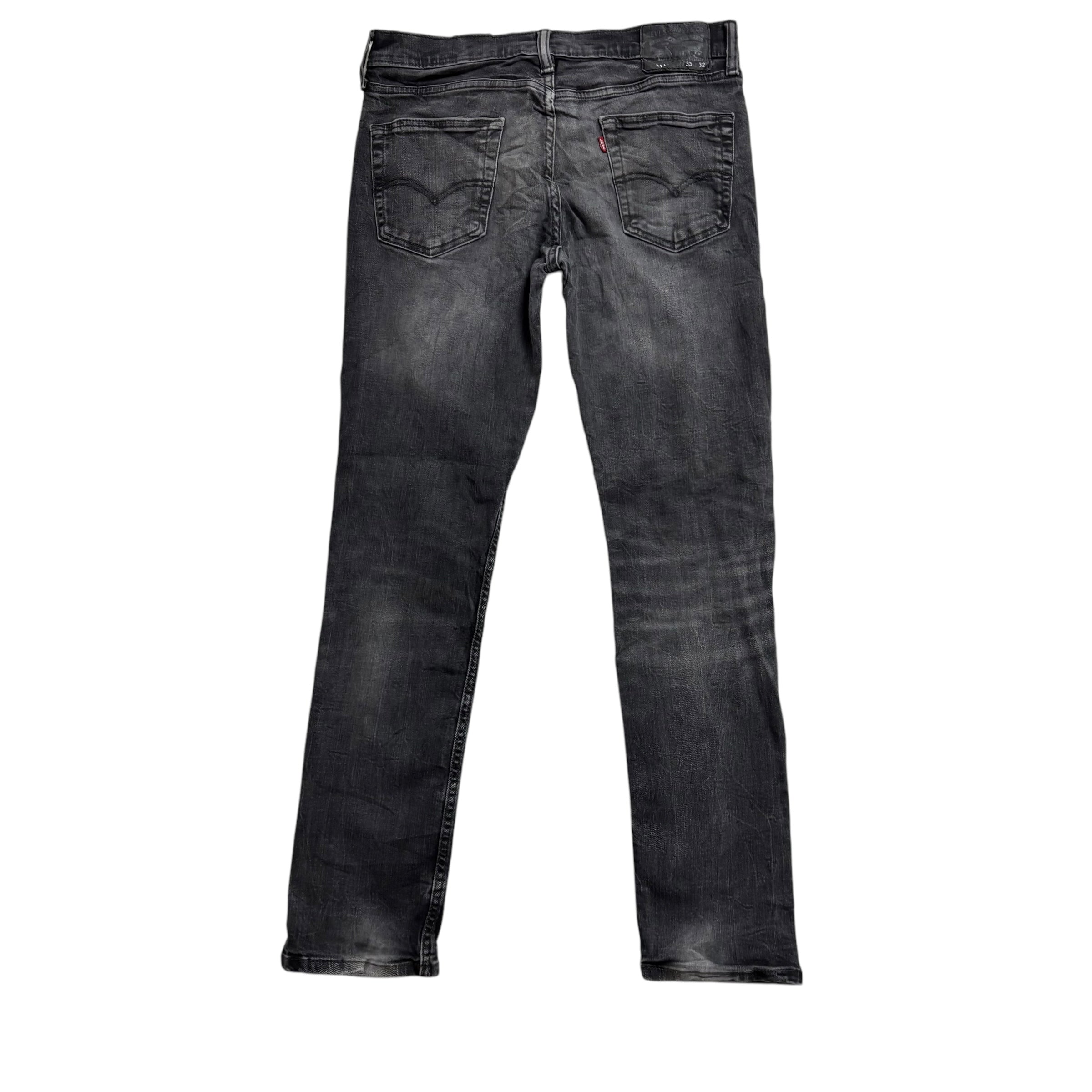 Levis 511 Jeans W33 L32 Mens Grey Slim Fit Stretch Denim