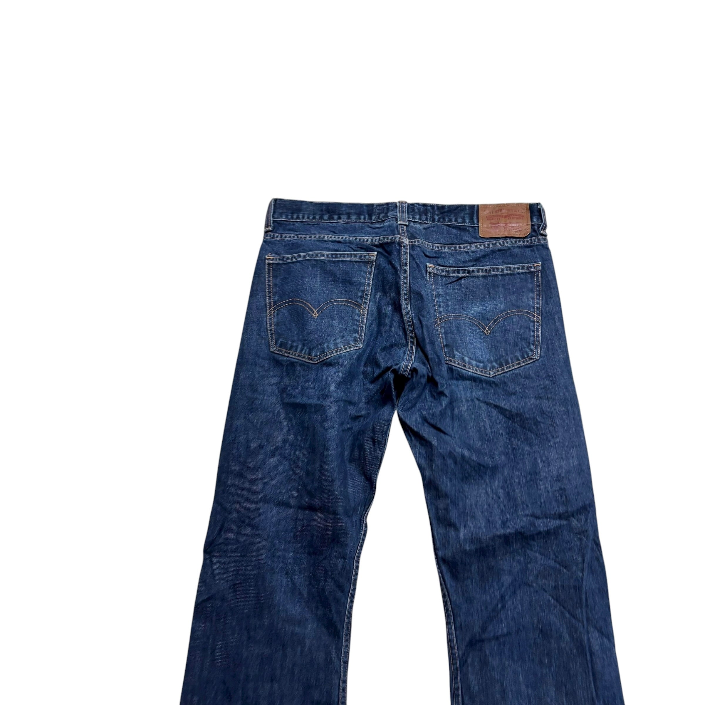 Levis 537 Jeans W36 L34 Mens Dark Blue Slim Bootcut Fit Vintage Denim (E)