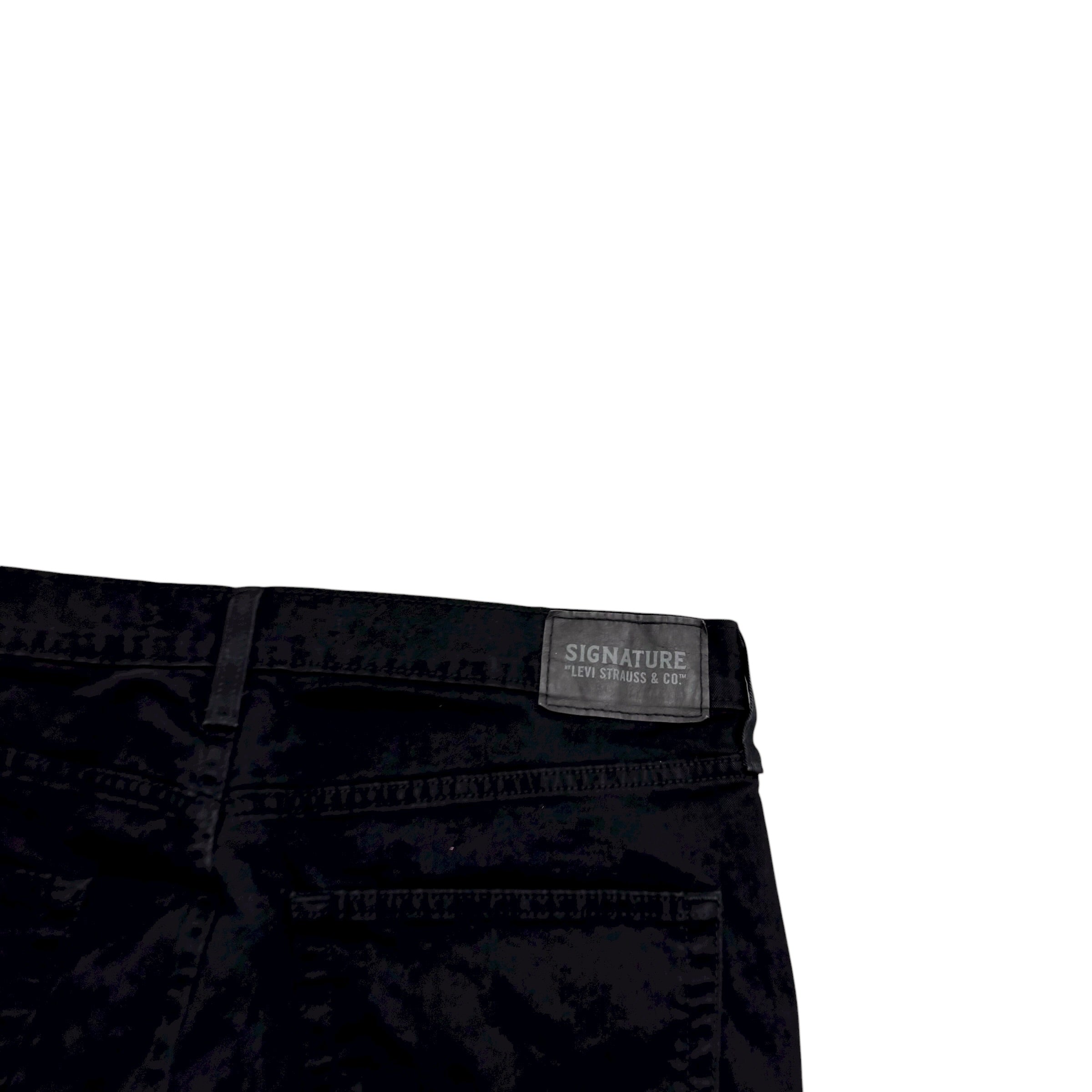 Levis Signature Trousers W36 L32 Mens Black Athletic Fit Stretch Pants (E)