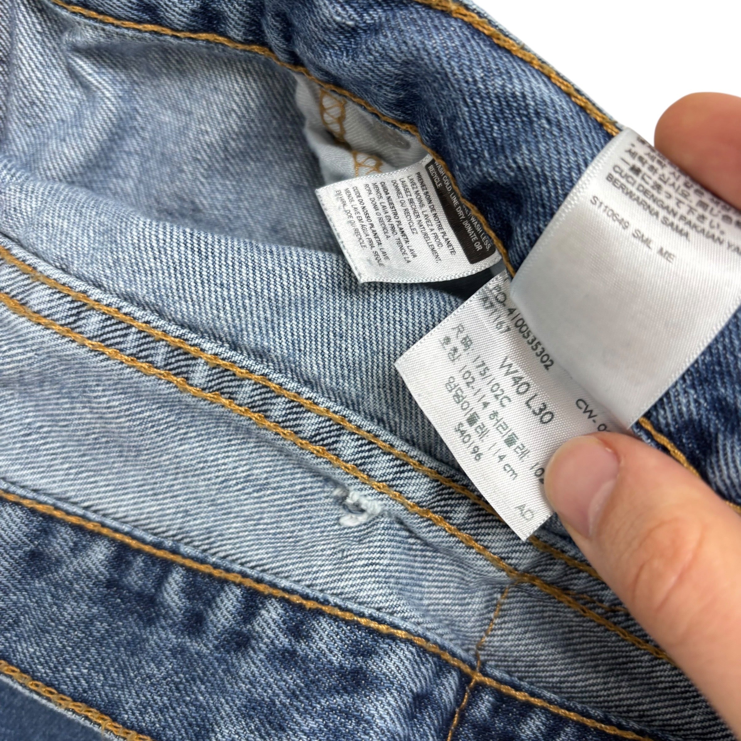 Levis 550 Jeans W40 L30 Mens Mid Blue Baggy Relaxed Straight Fit Denim