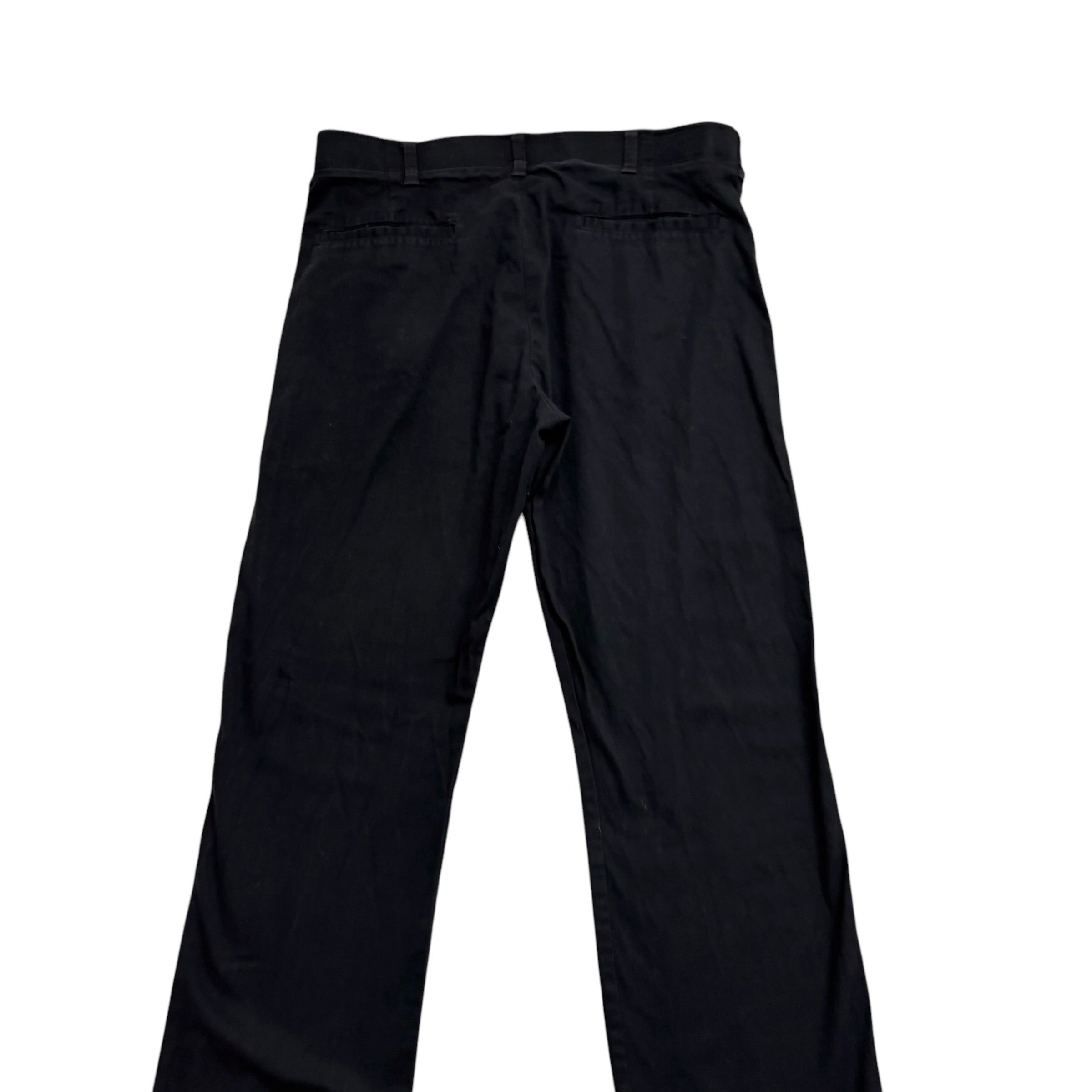 Wrangler Trousers W34 L32 Mens Black Relaxed Straight Stretch Cotton Pants (E)