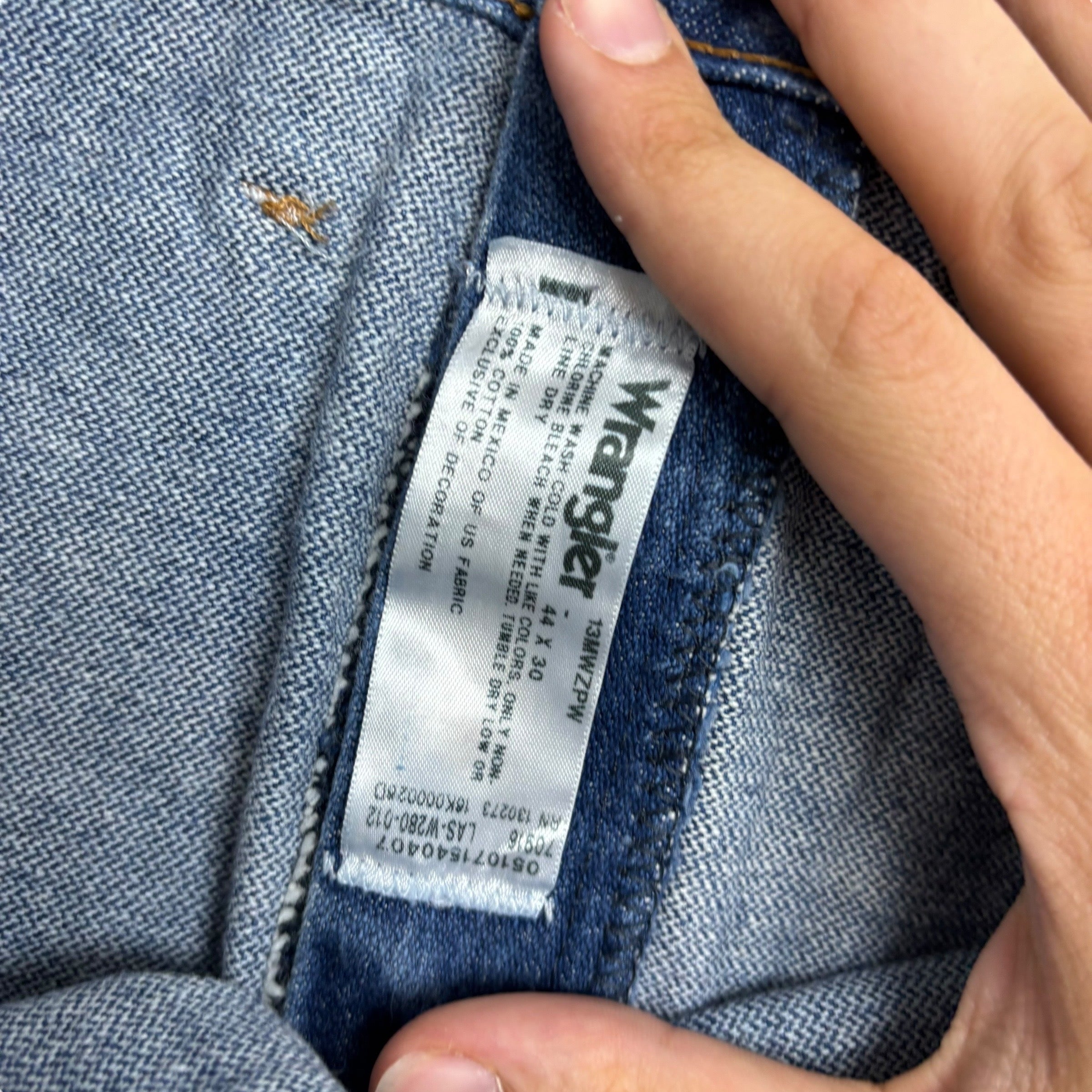 Wrangler Jeans Cowboy Cut W44 L30 Mens Mid Blue 13MWZ Original Fit Denim (E)