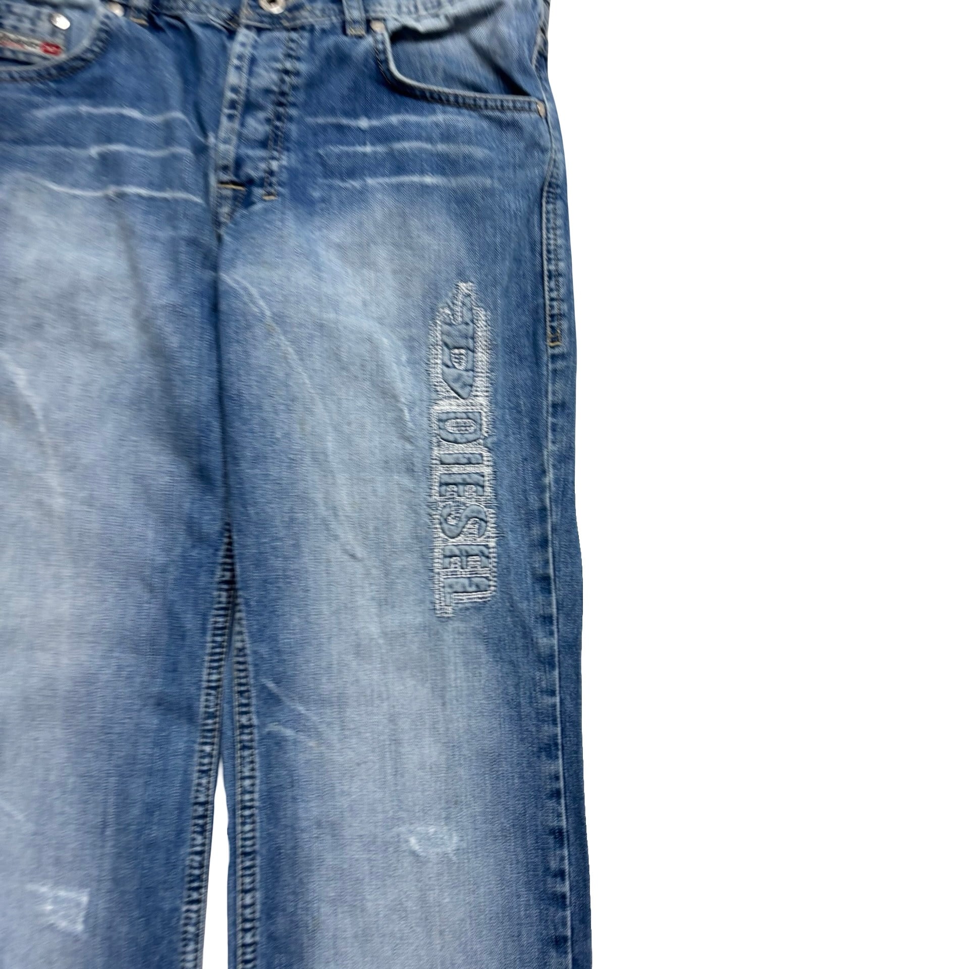 Diesel Y2K Bootcut Jeans W32 L30 Mens Light Blue Regular Fit Vintage Denim