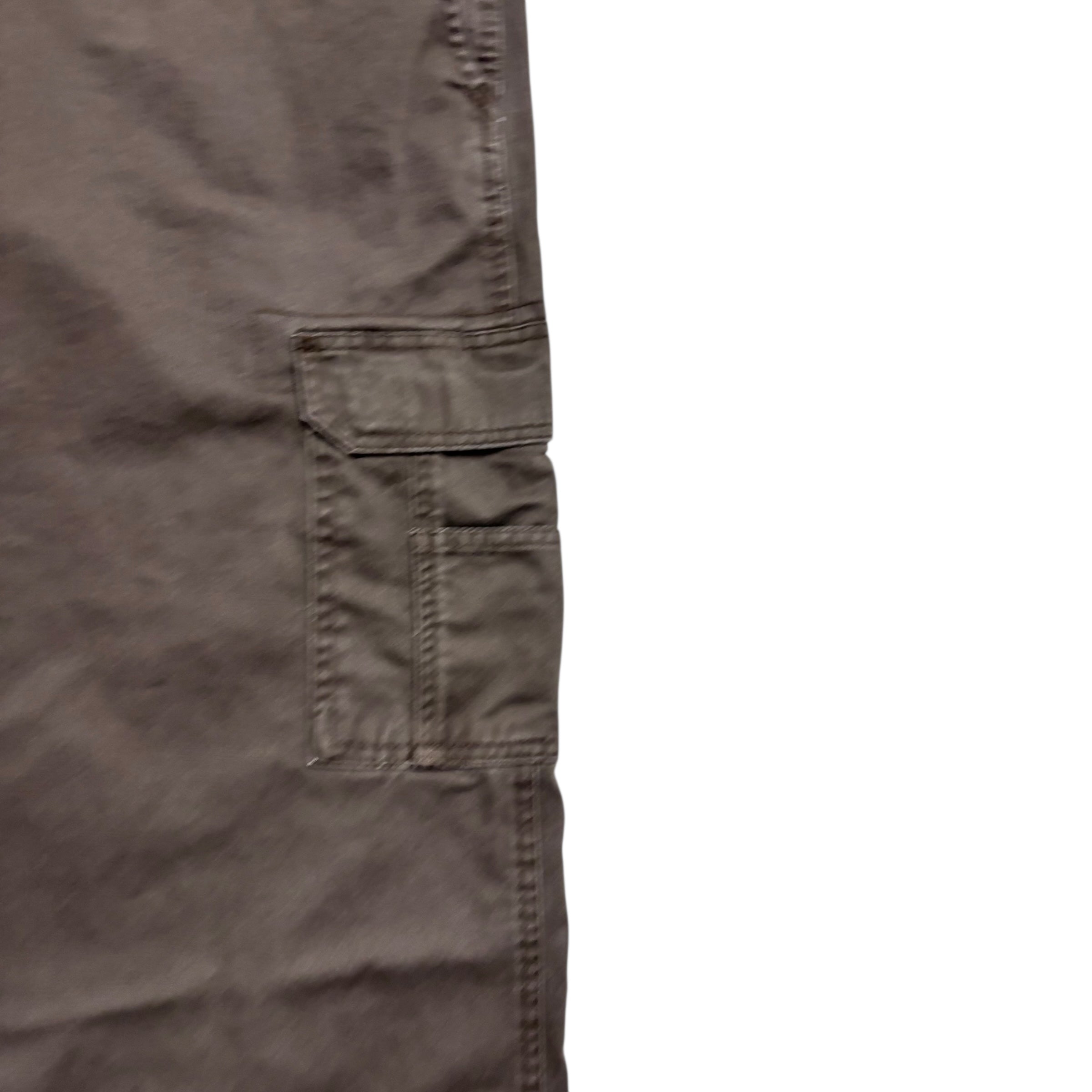 Wrangler Cargo Trousers W48 L32 Mens Brown Relaxed Straight Fit Pants (E)