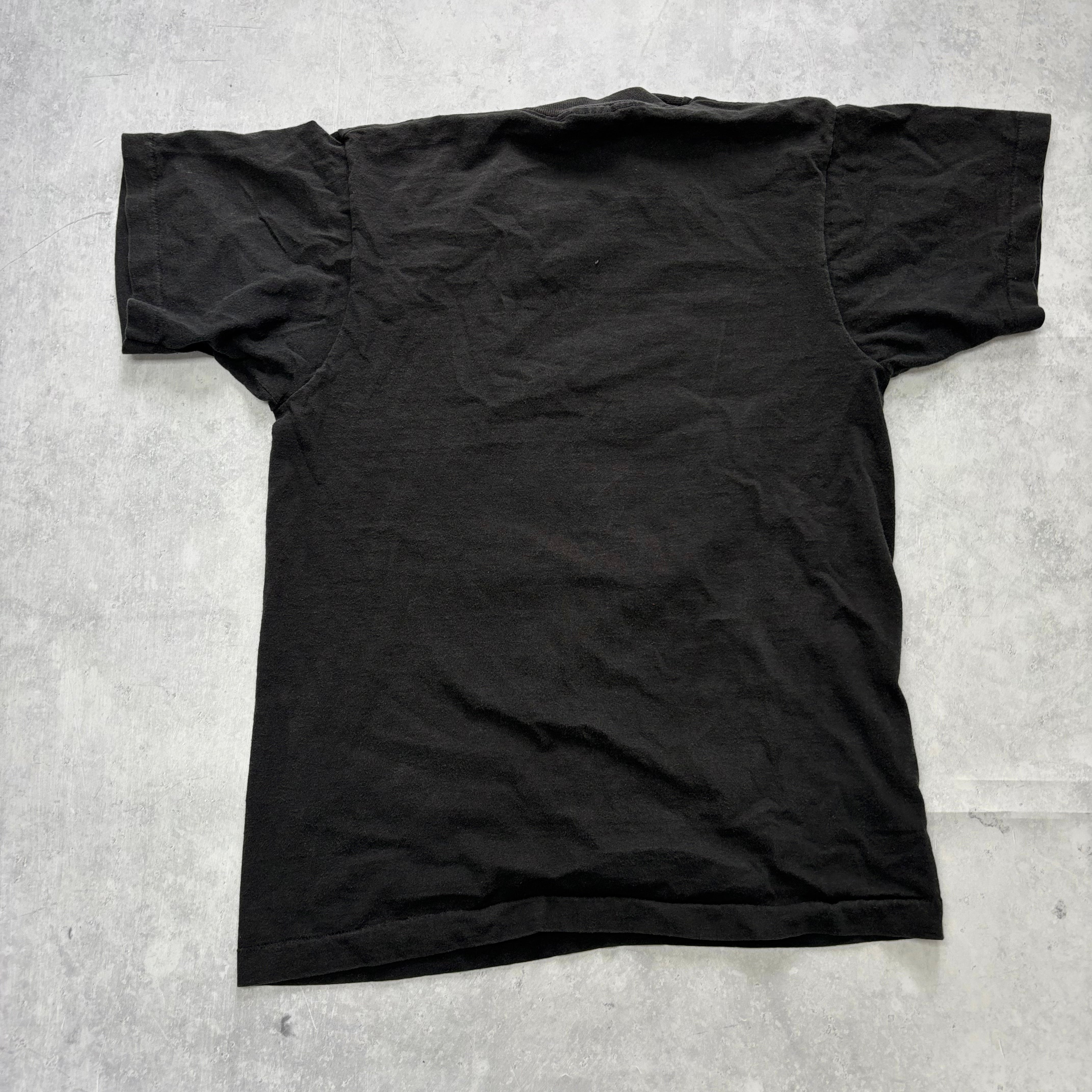 Vintage T Shirt Mens Small Black Single Stitch Graphic Print 90s Blues Music