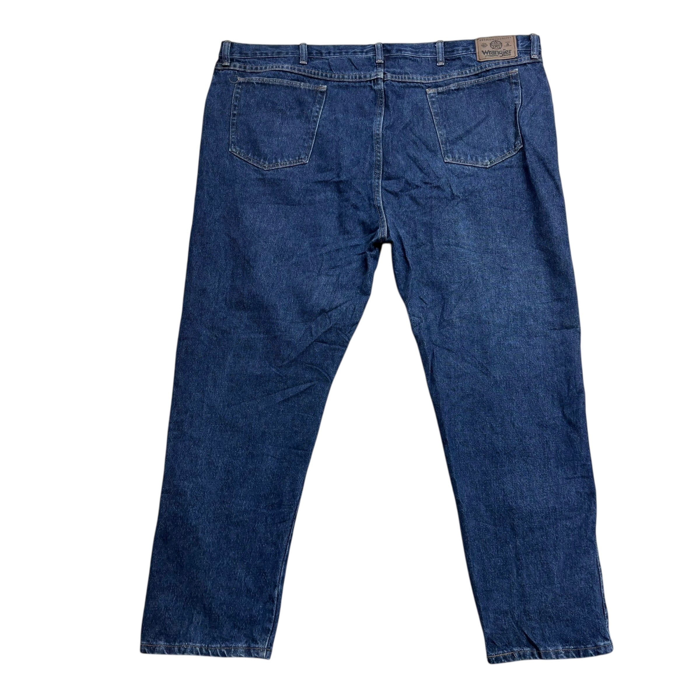 Wrangler Jeans W48 L29 Mens Dark Blue Regular Straight Fit Vintage Denim (E)