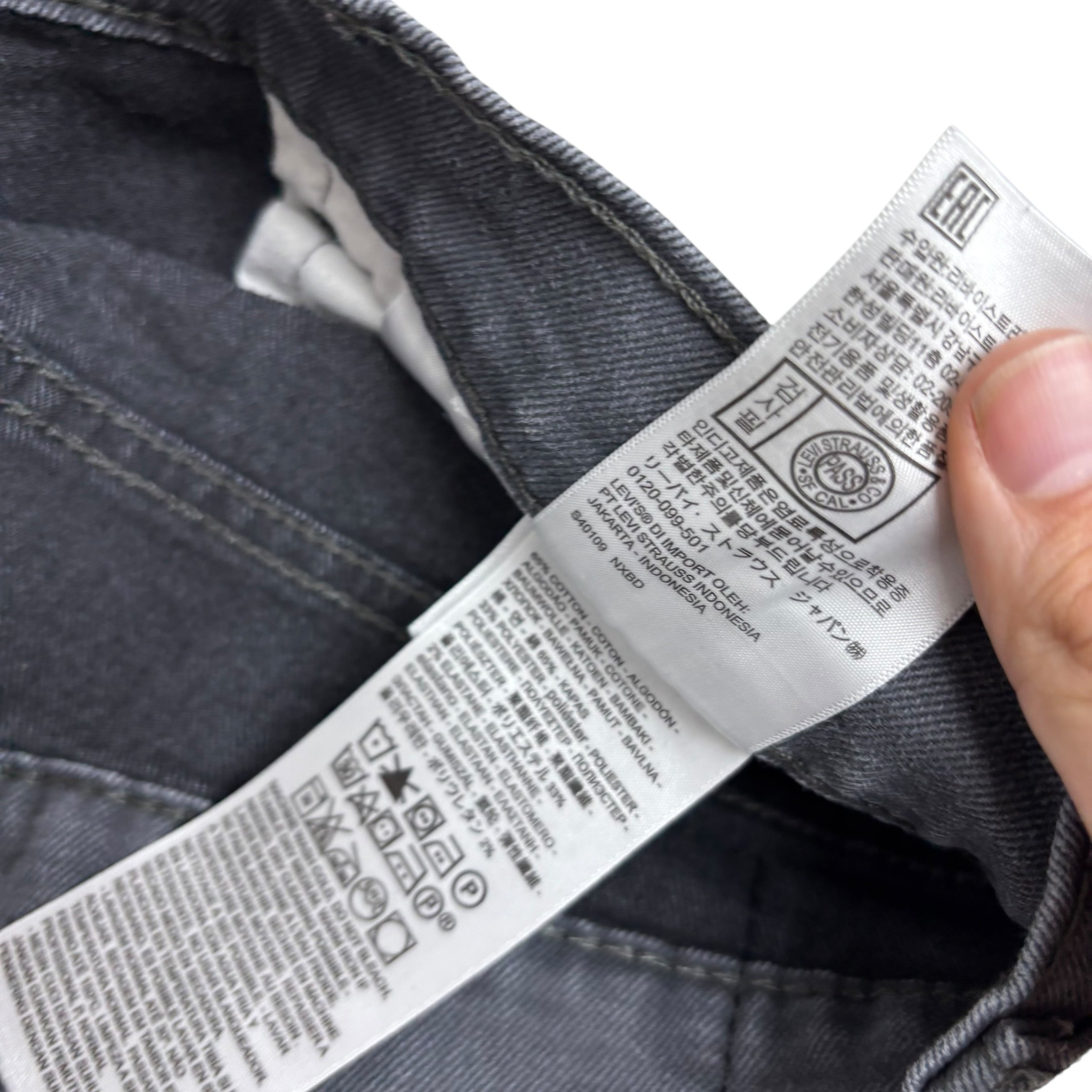 Levis 541 Jeans W32 L33 Mens Grey Athletic Tapered Fit Stretch Denim (F)