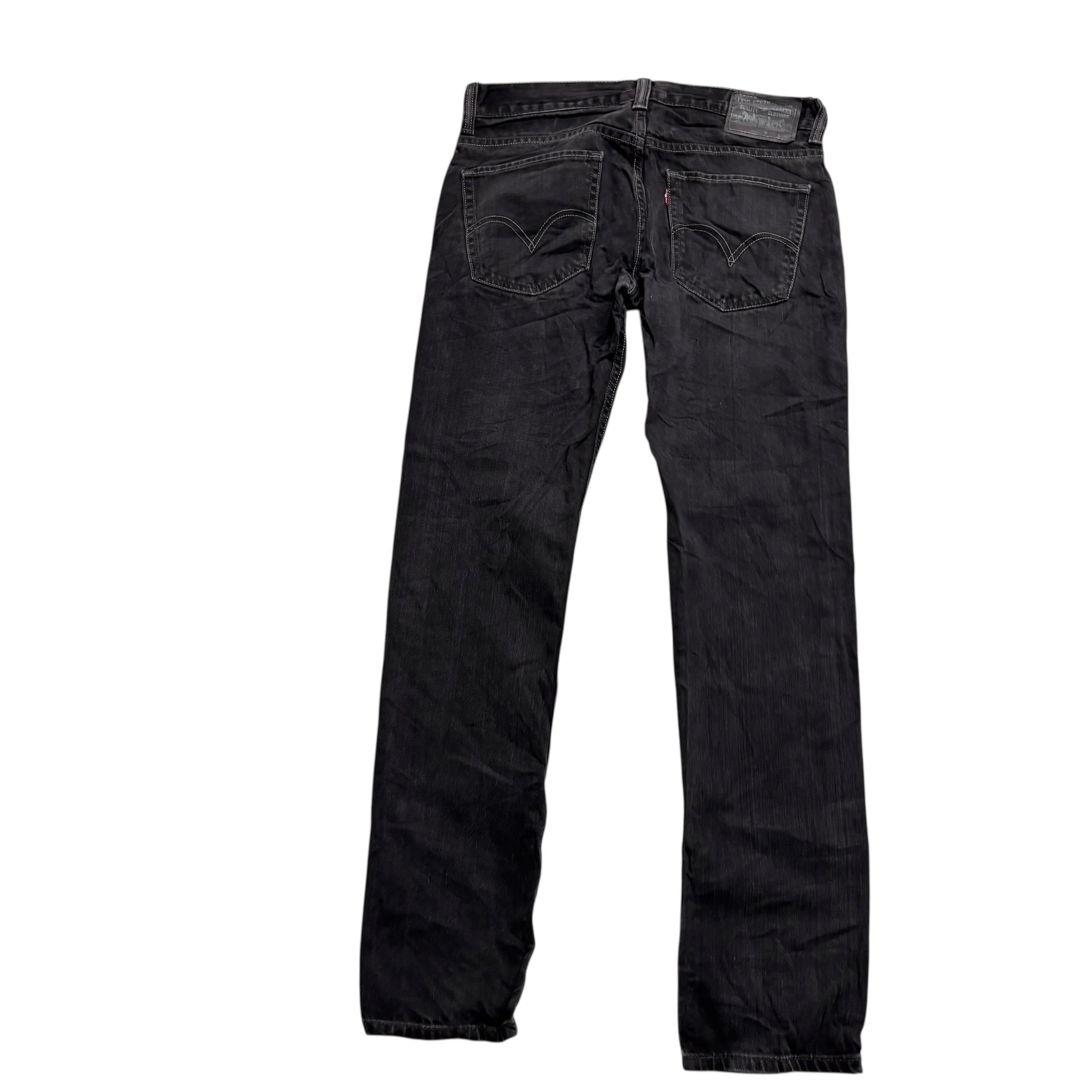 Levis 511 Jeans W33 L33 Mens Black Slim Fit Vintage Denim (E)