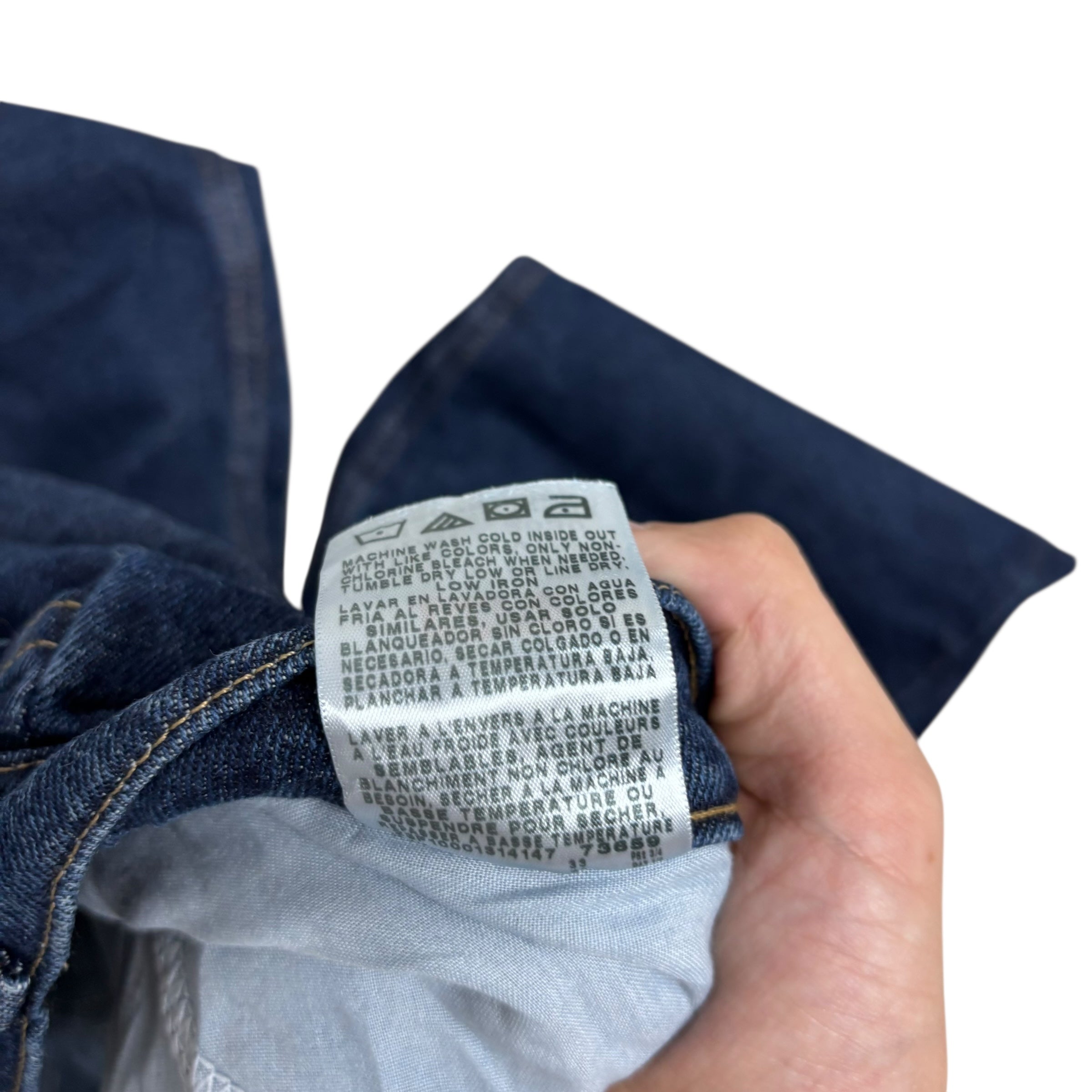 Wrangler Jeans W38 L32 Mens Dark Blue Regular Straight Fit Denim (E)