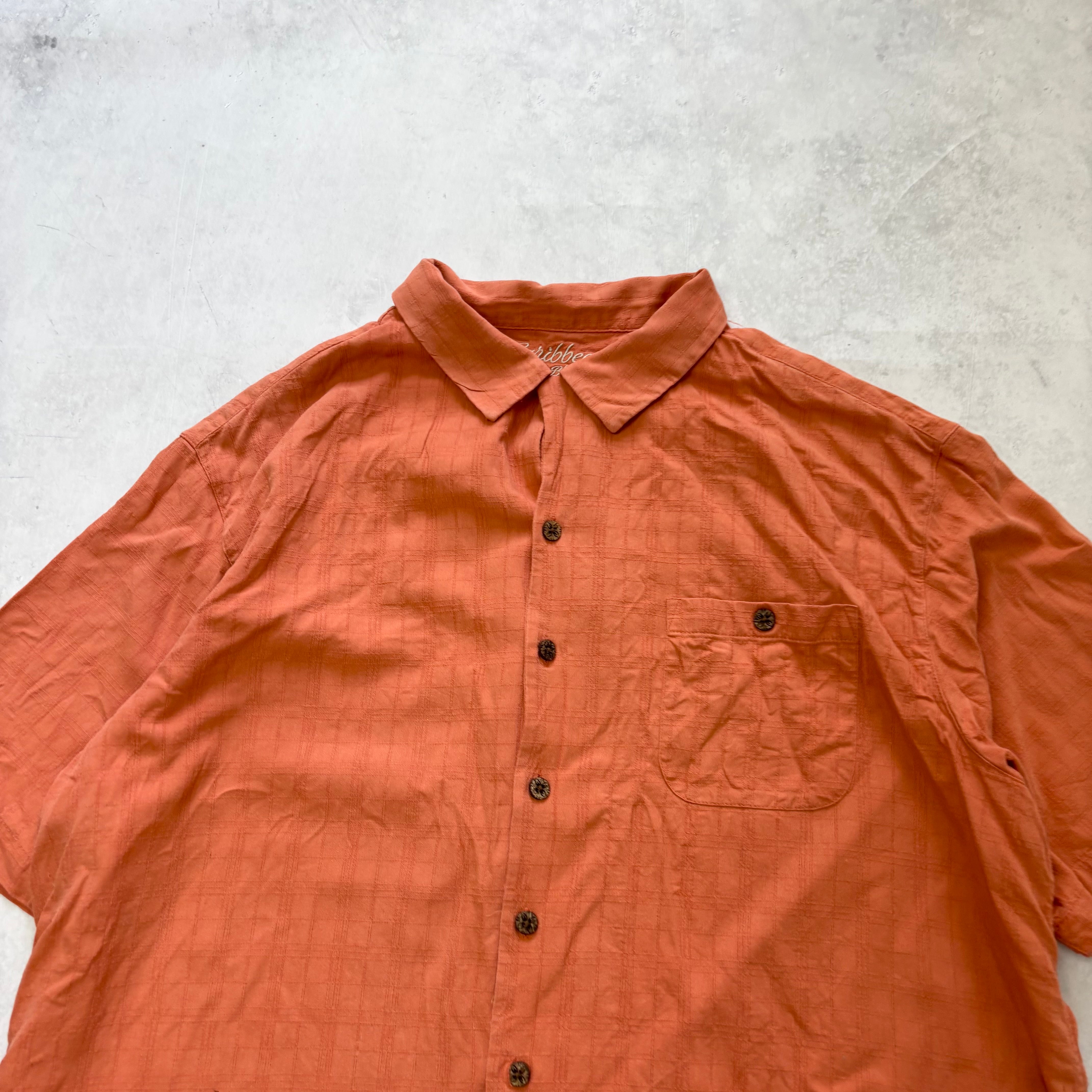 Vintage Check Shirt Mens XXL Pink Short Sleeve Silk Blend