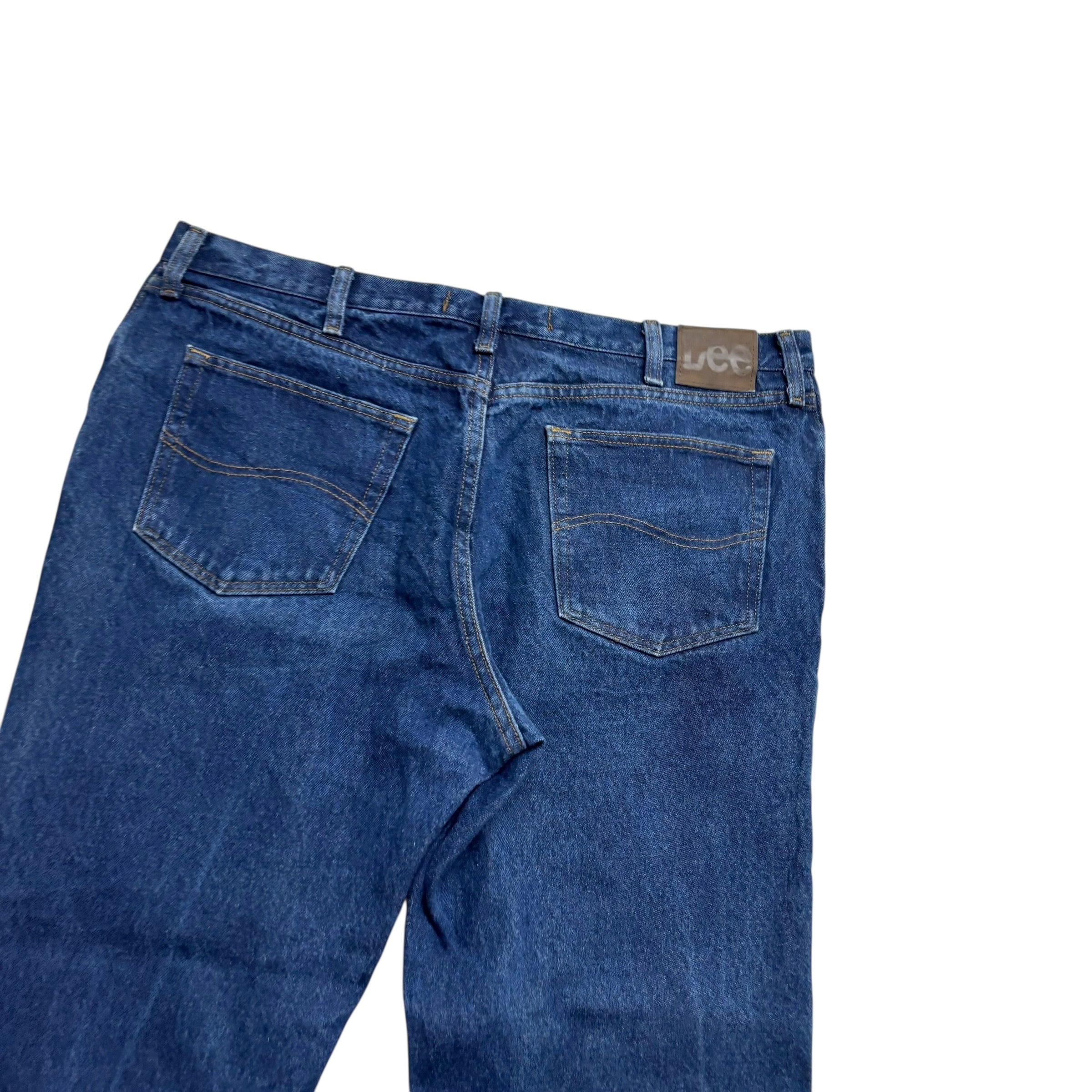 Lee Jeans W40 L30 Mens Dark Blue Relaxed Straight Fit Vintage Denim (E)