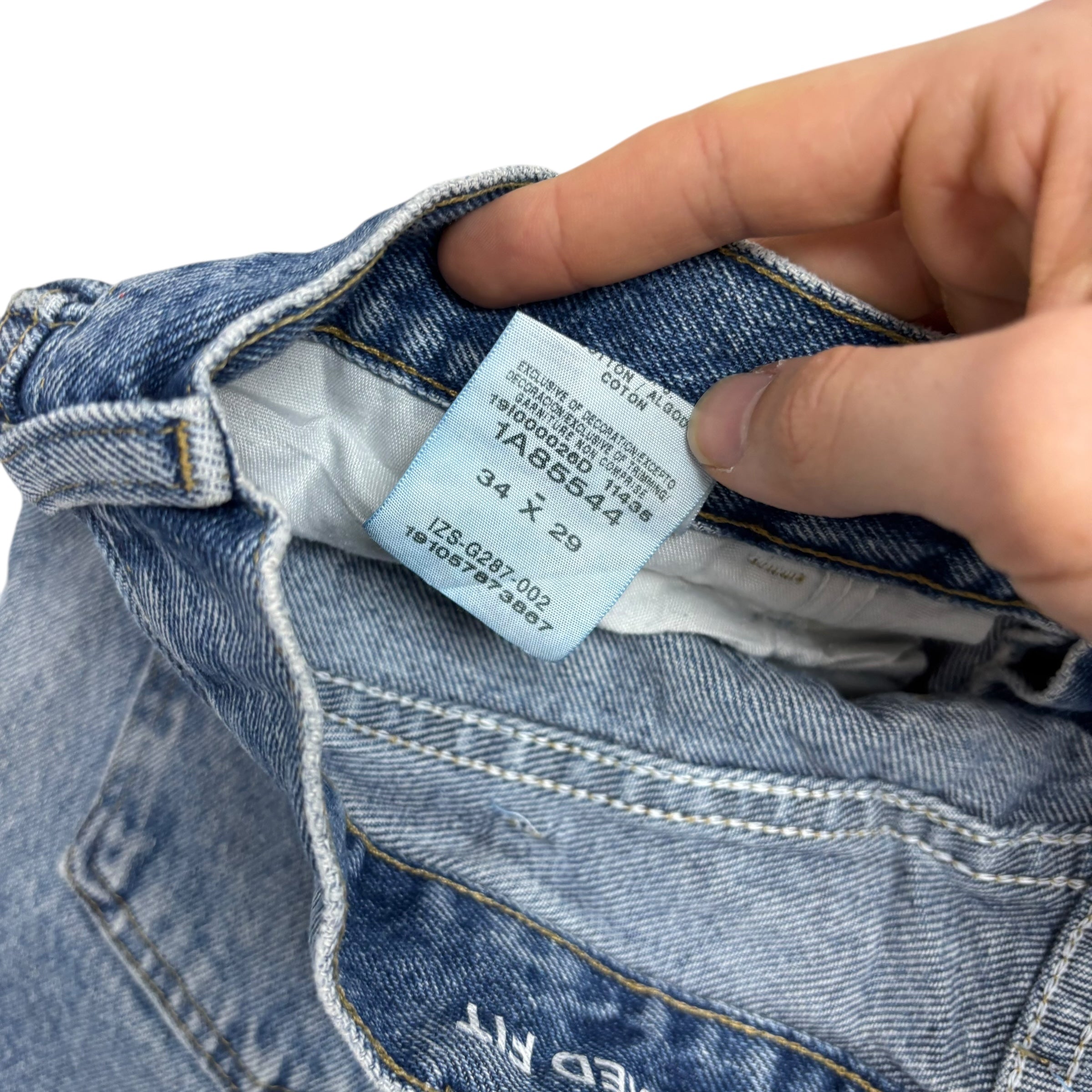 Lee Jeans W34 L29 Mens Light Blue Relaxed Straight Fit Denim