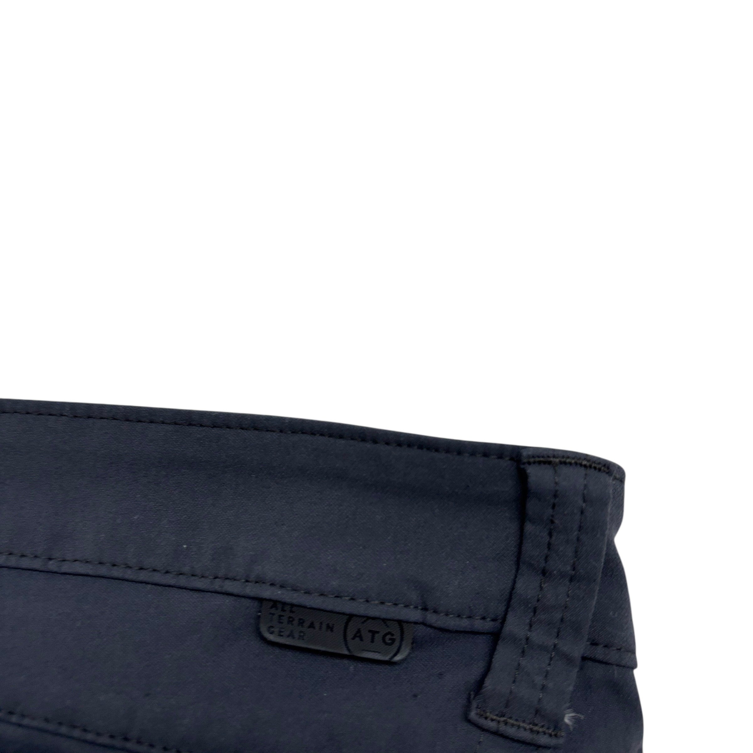 Wrangler All Terrain Gear Shorts W34 Mens Navy Blue Regular Stretch Nylon (F)