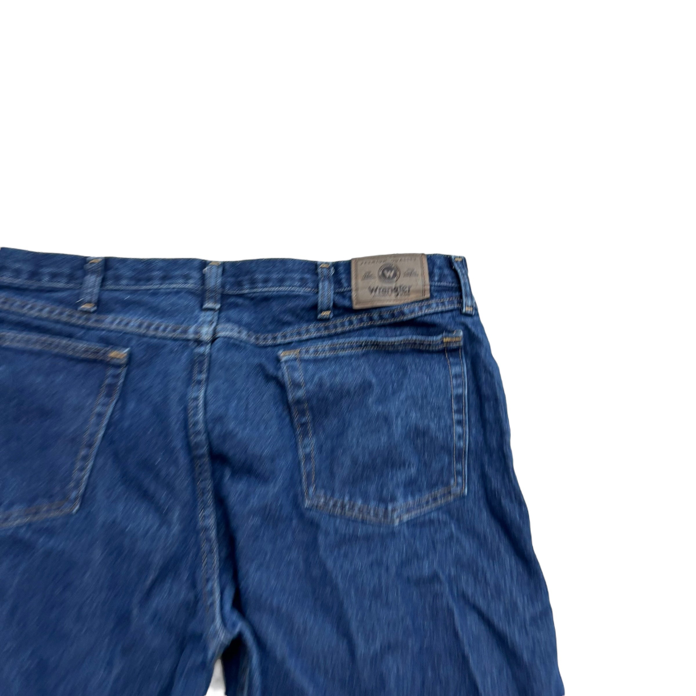 Wrangler Jeans W40 L30 Mens Dark Blue Relaxed Straight Fit Vintage Denim (E)