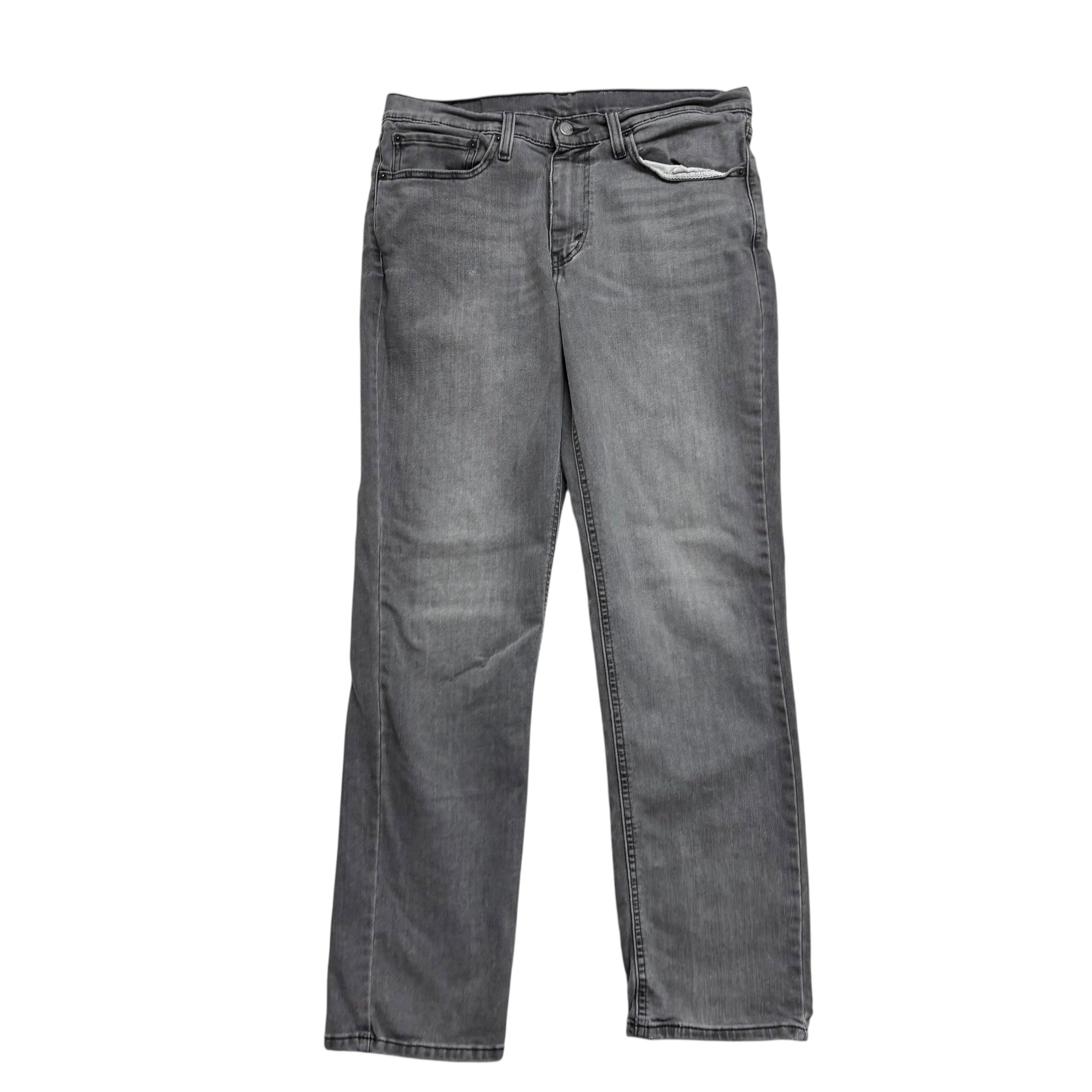 Levis 541 Jeans W34 L33 Mens Grey Athletic Tapered Fit Stretch Denim (F)