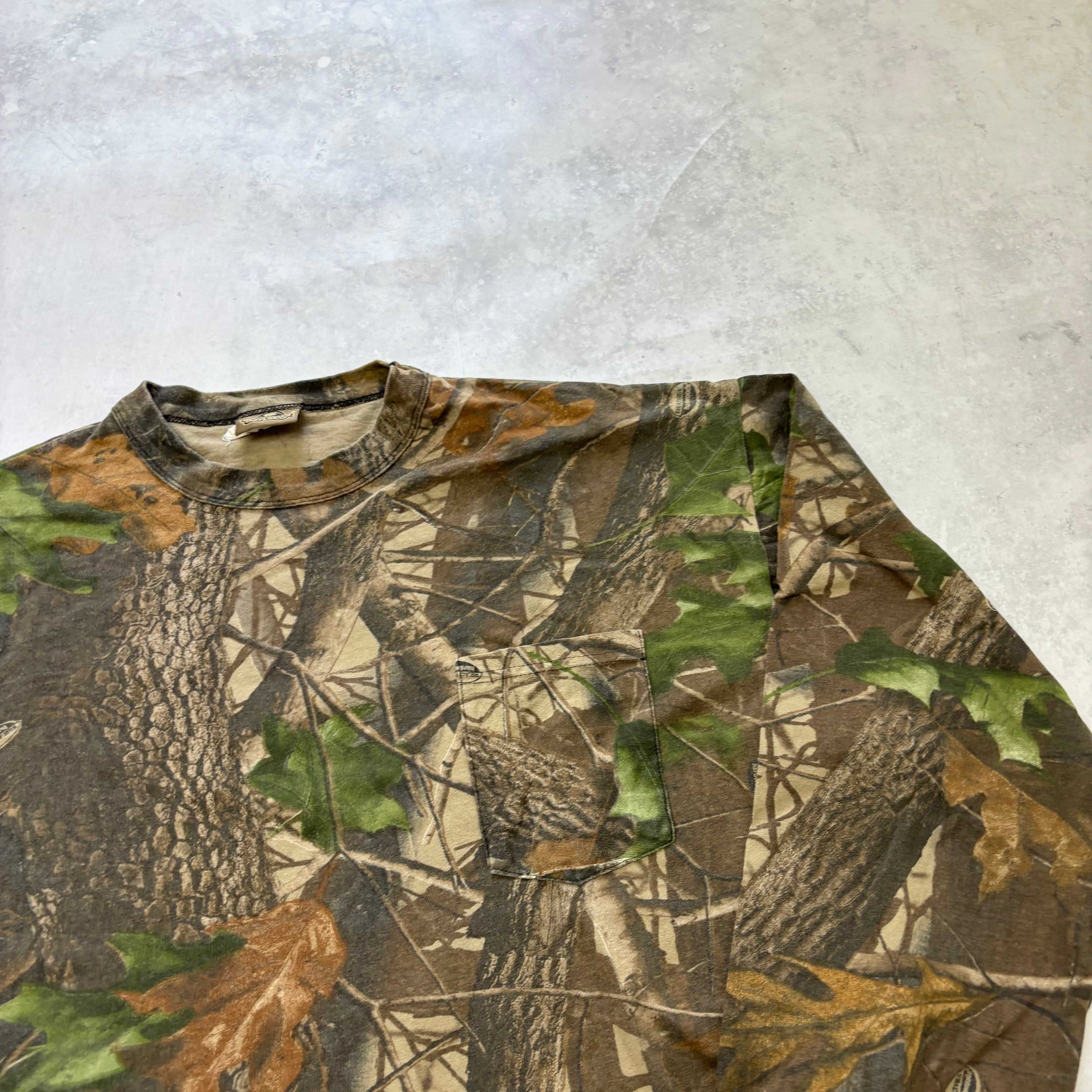 Vintage RealTree T Shirt Mens XXL Camo 90s Hunting Long Sleeve (E)