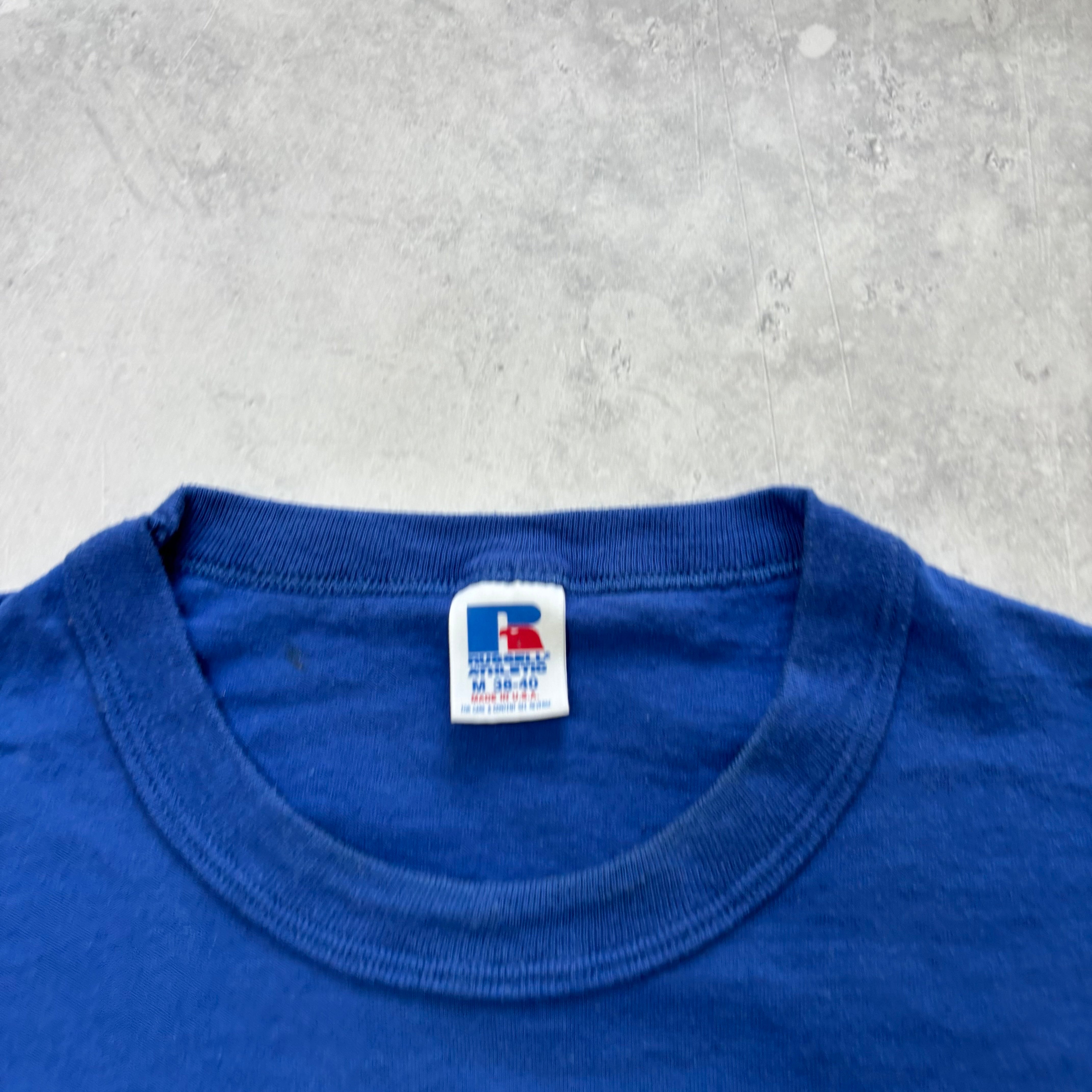 Vintage T Shirt Mens Medium Blue Single Stitch Graphic Print 90s Tourist