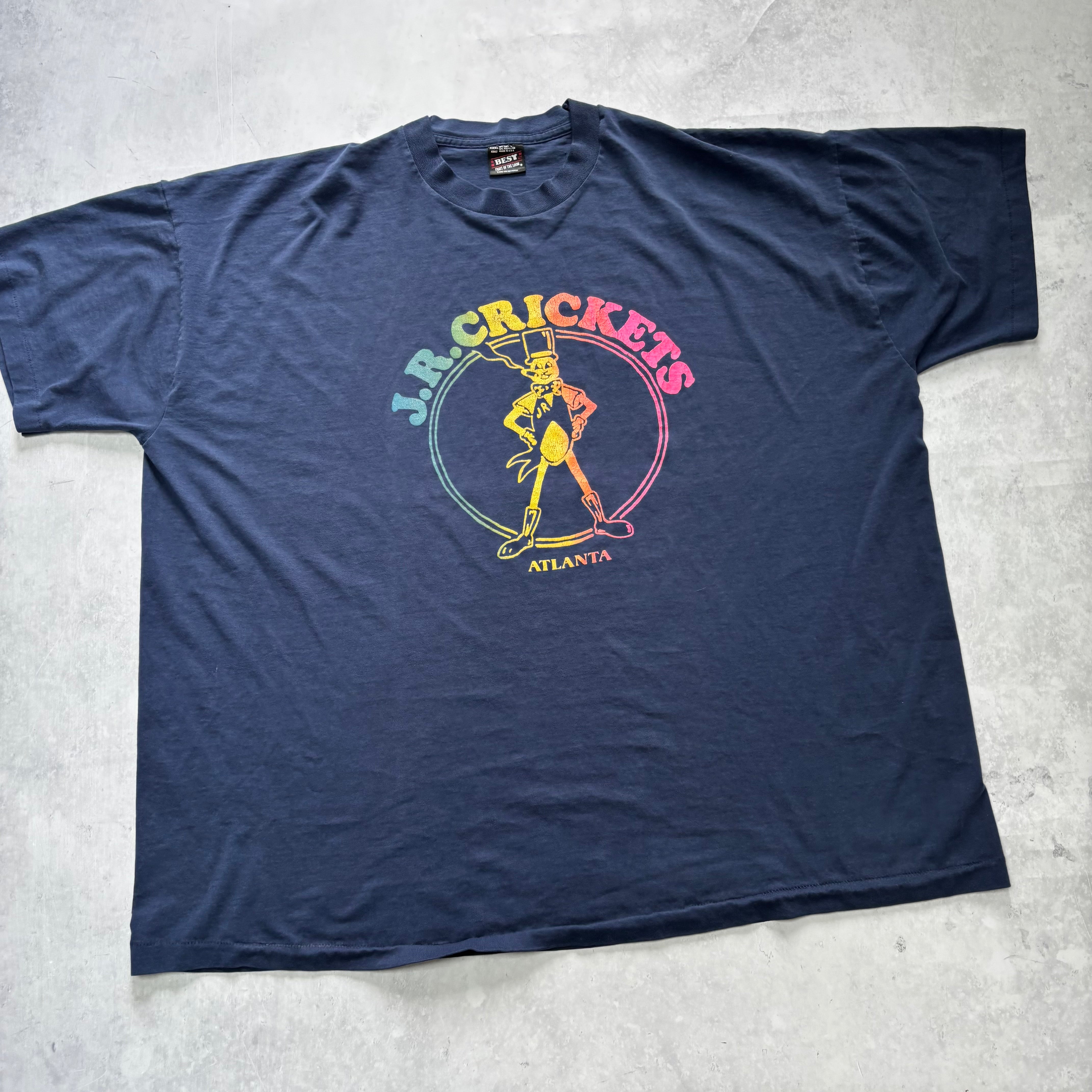 Vintage T Shirt Mens 3XL Navy Blue Single Stitch Graphic Print 90s USA (E)