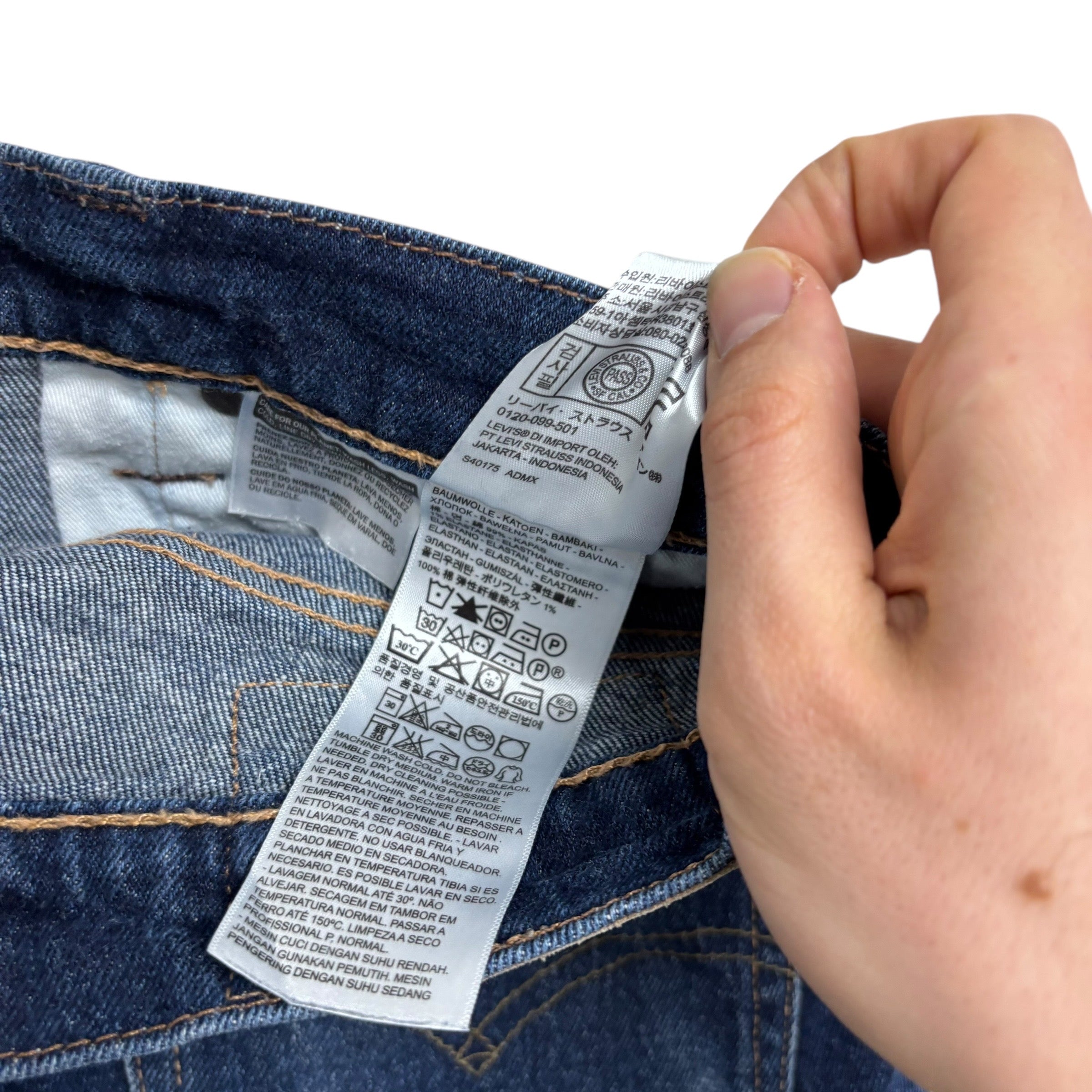 Levis 511 Jeans W30 L26 Mens Dark Blue Slim Fit Stretch Denim (E)