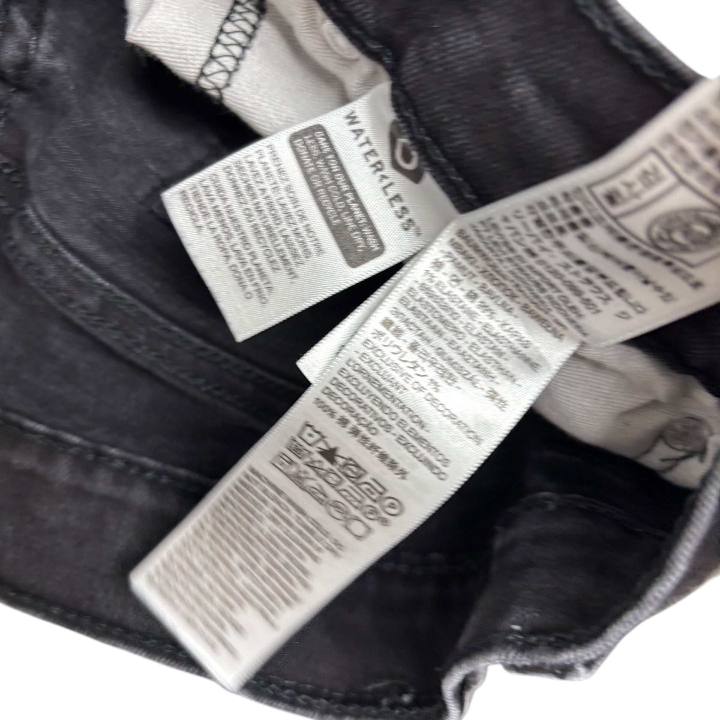 Levis Jeans W32 L28 Mens Black Slim Straight Fit Stretch Denim