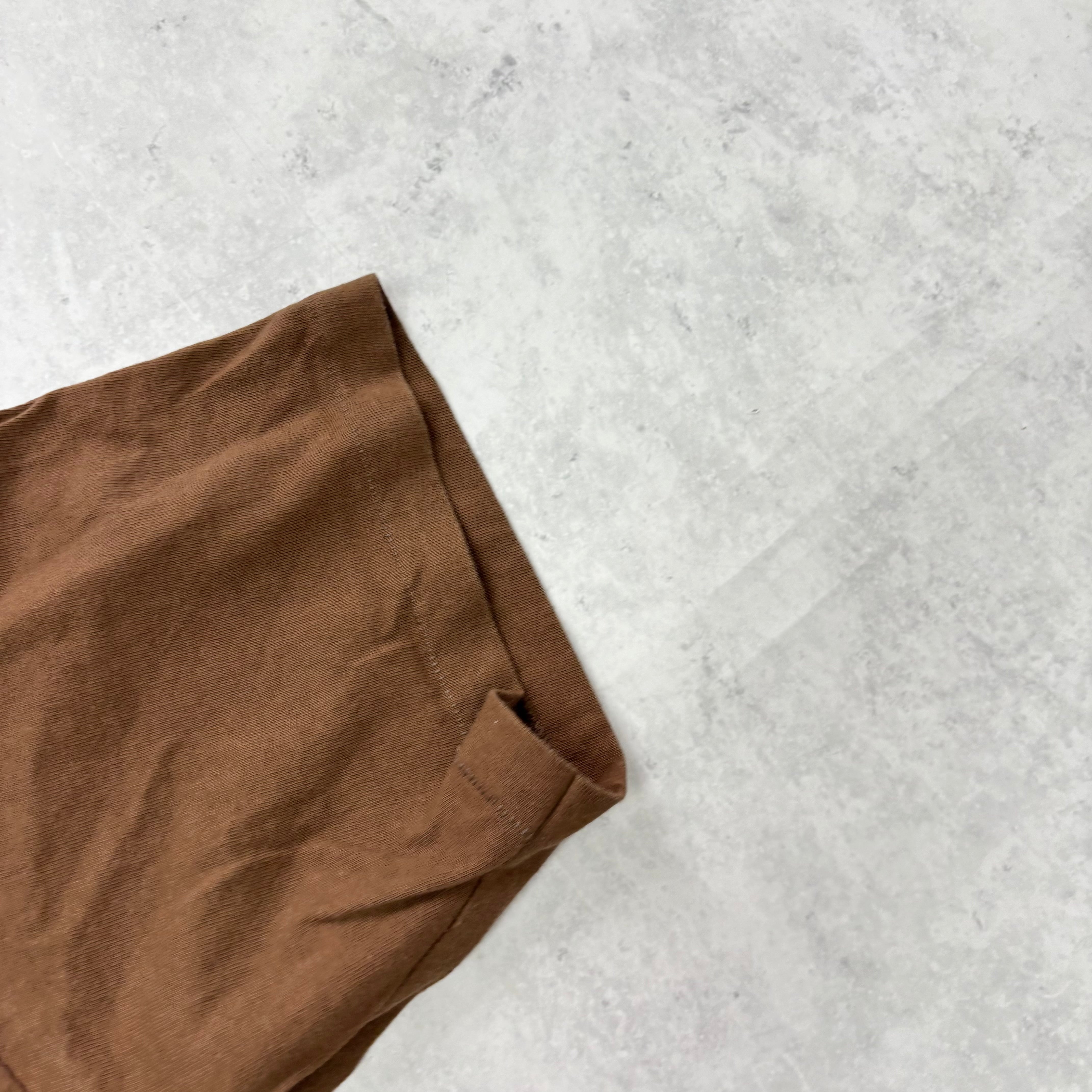 Vintage T Shirt Mens Large Brown Single Stitch Graphic Print 90s Nature (E)