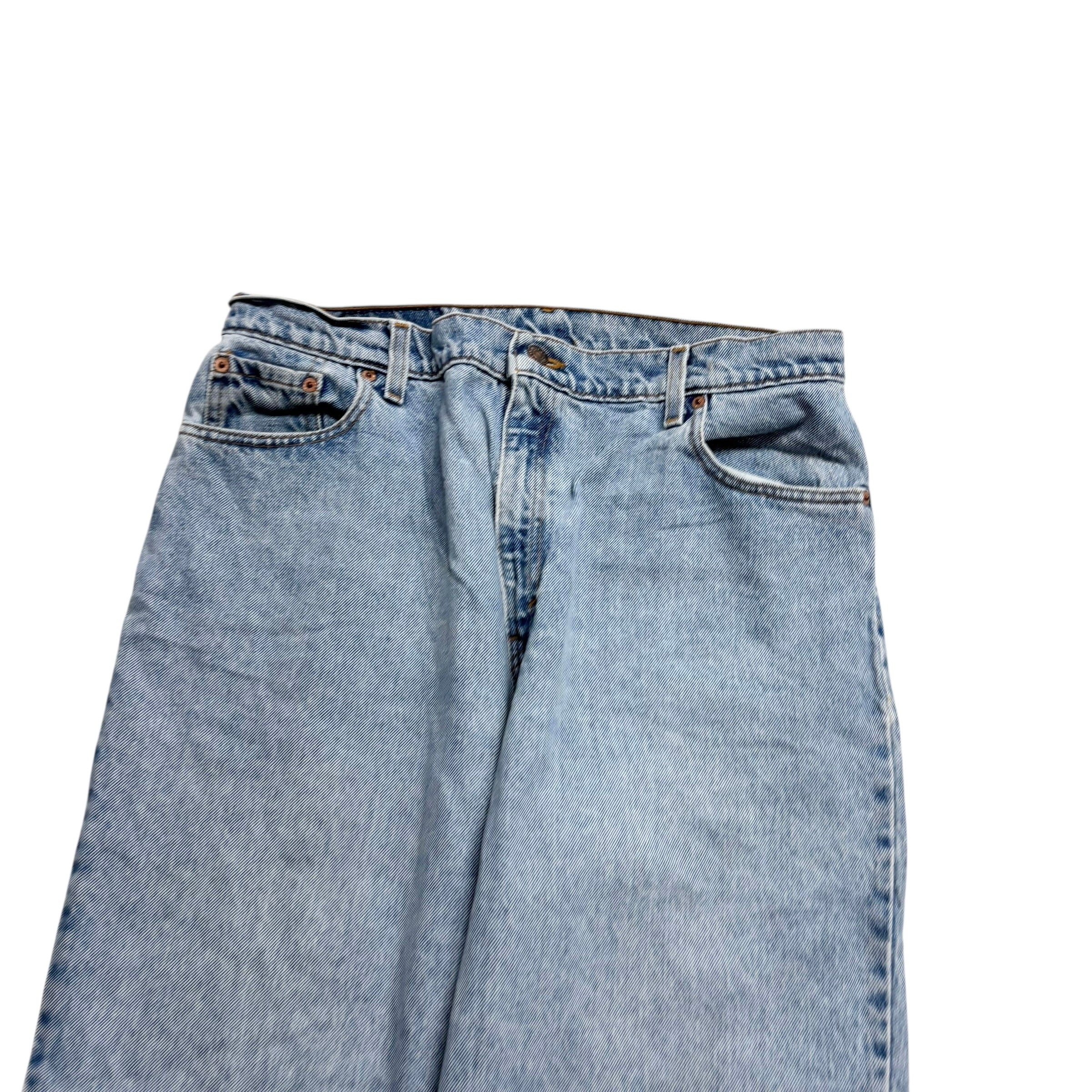 Levis 551 Jeans W34 L29 Womens Light Blue Relaxed Taper Fit USA Made Vintage
