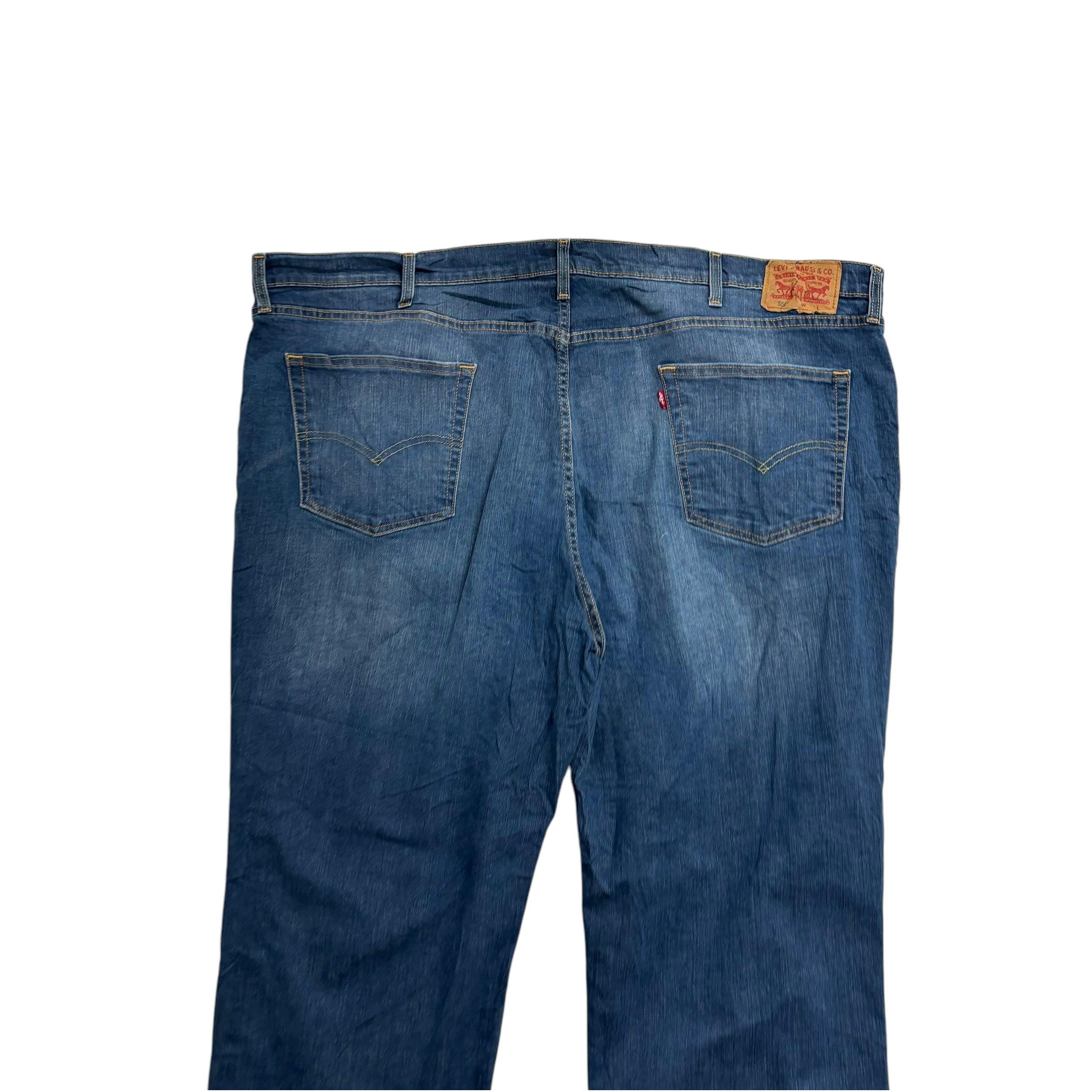 Levis 559 Jeans W50 L32 Mens Dark Blue Baggy Relaxed Straight Stretch Denim (E)