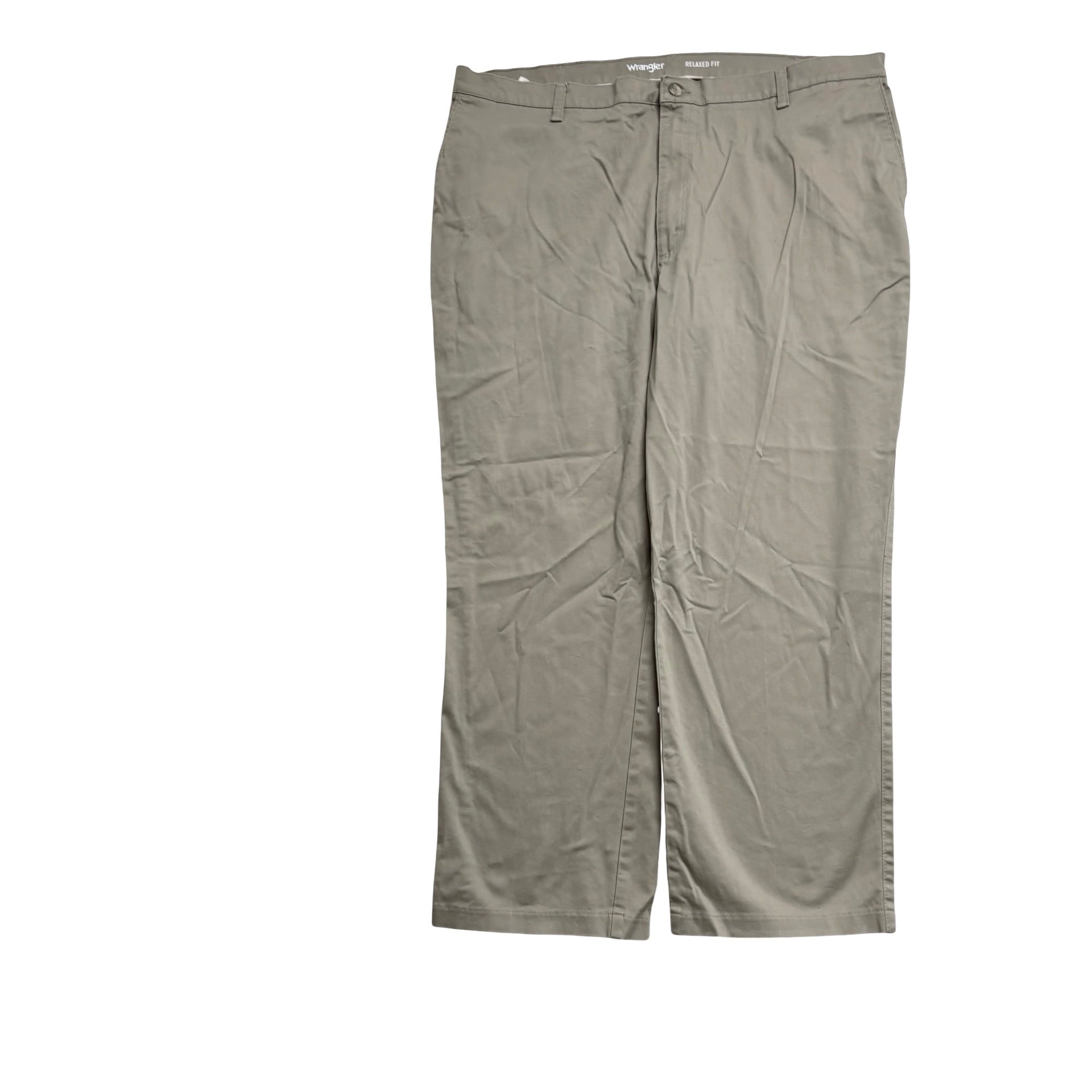 Wrangler Trousers W42 L29 Mens Cream Beige Relaxed Straight Fit Stretch (E)